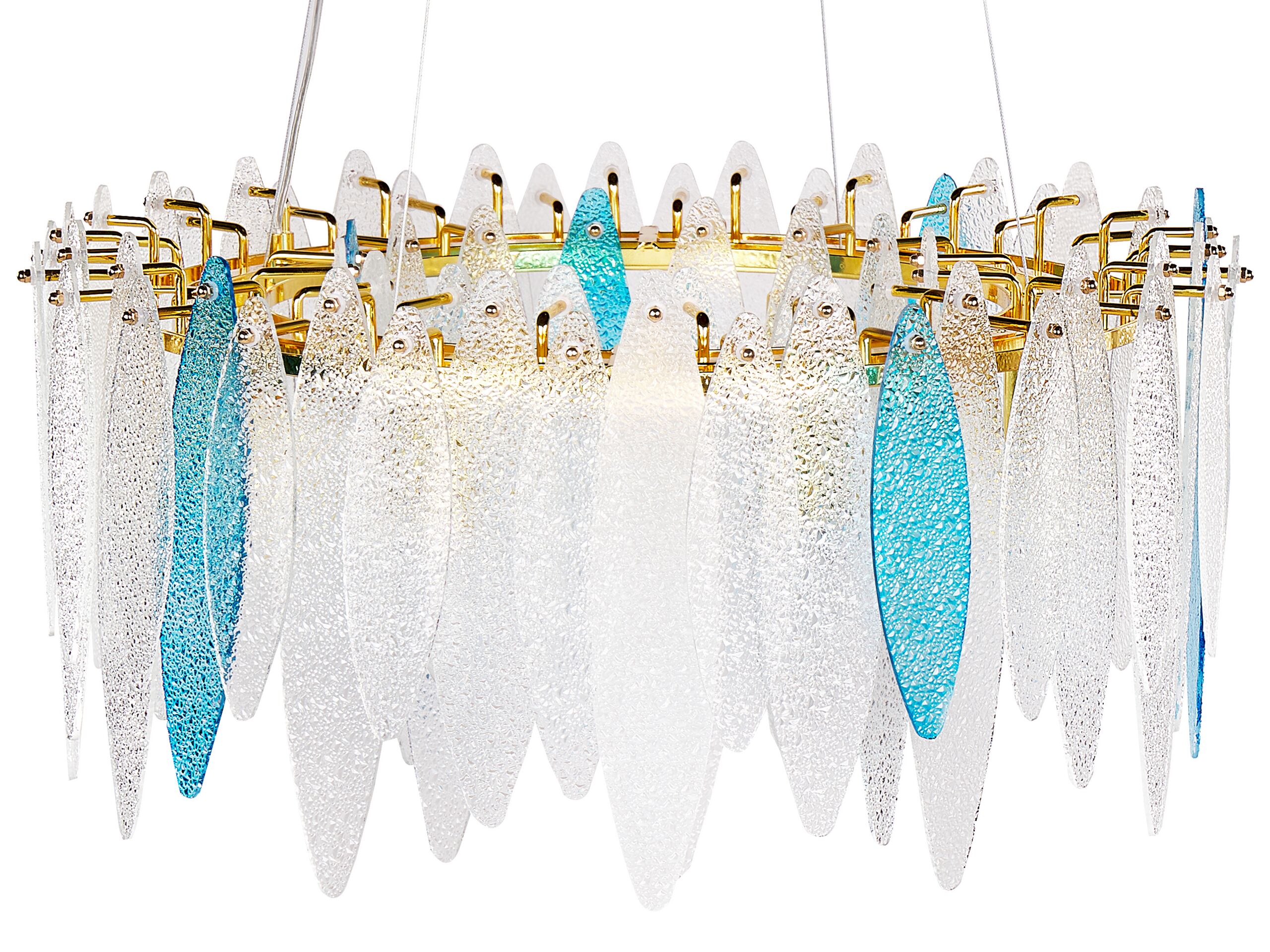 Glass Chandelier Multicolour MALACCA - Gemini Interiors