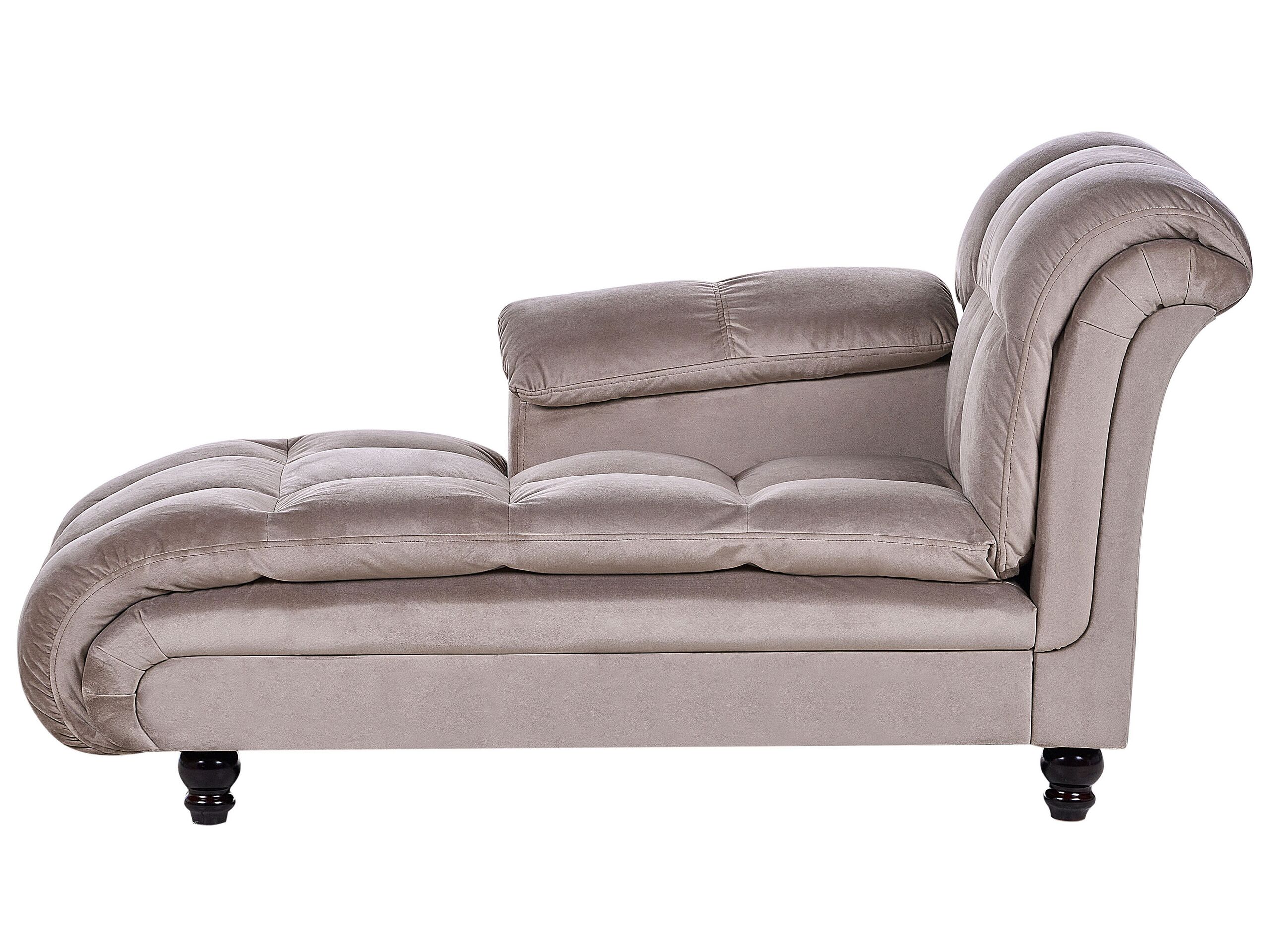 Right Hand Chaise Lounge Taupe LORMONT - Gemini Interiors