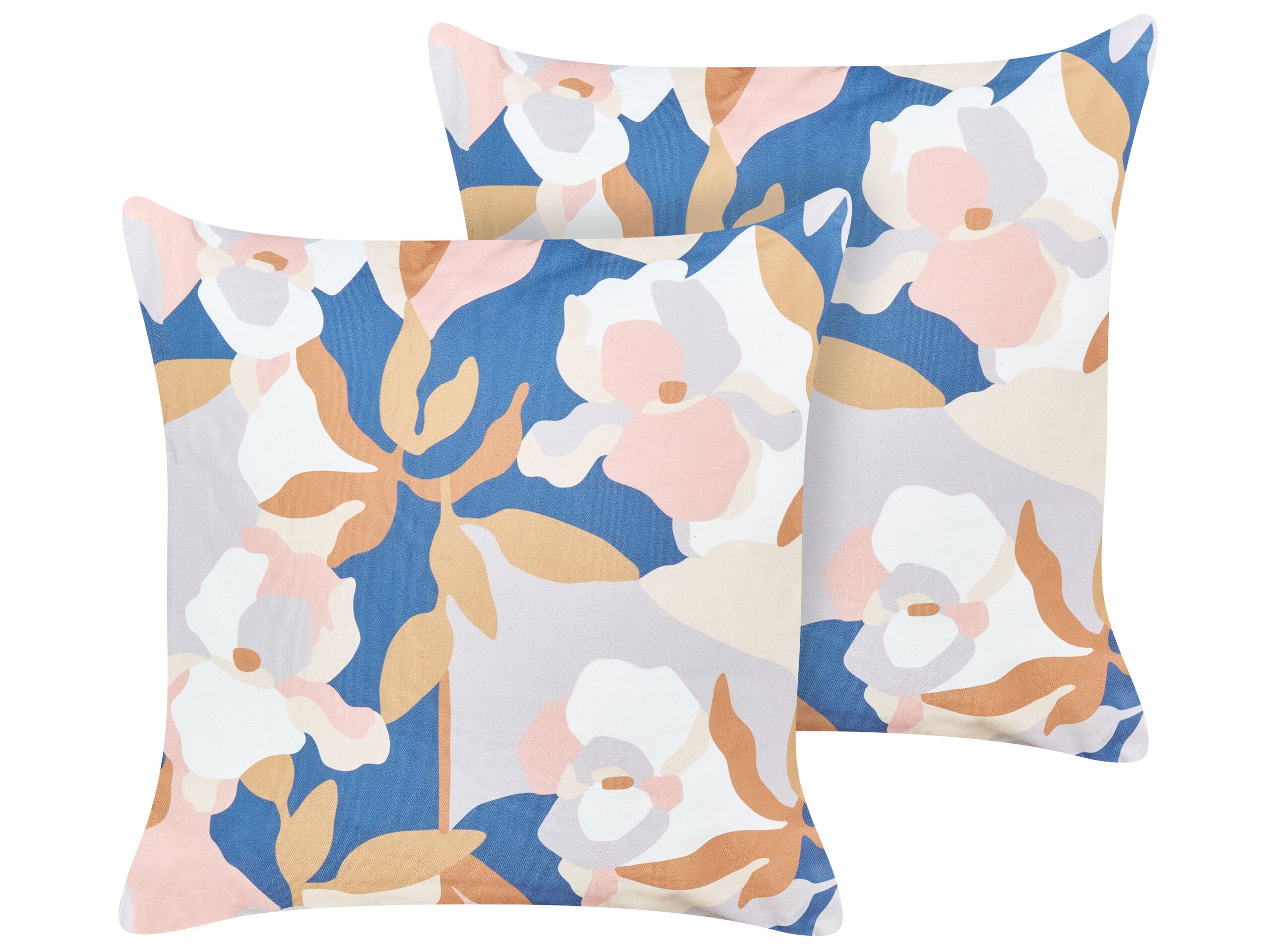 Set of 2 Outdoor Cushions Floral Pattern 45 x 45 cm Multicolour VEREZZI - Gemini Interiors
