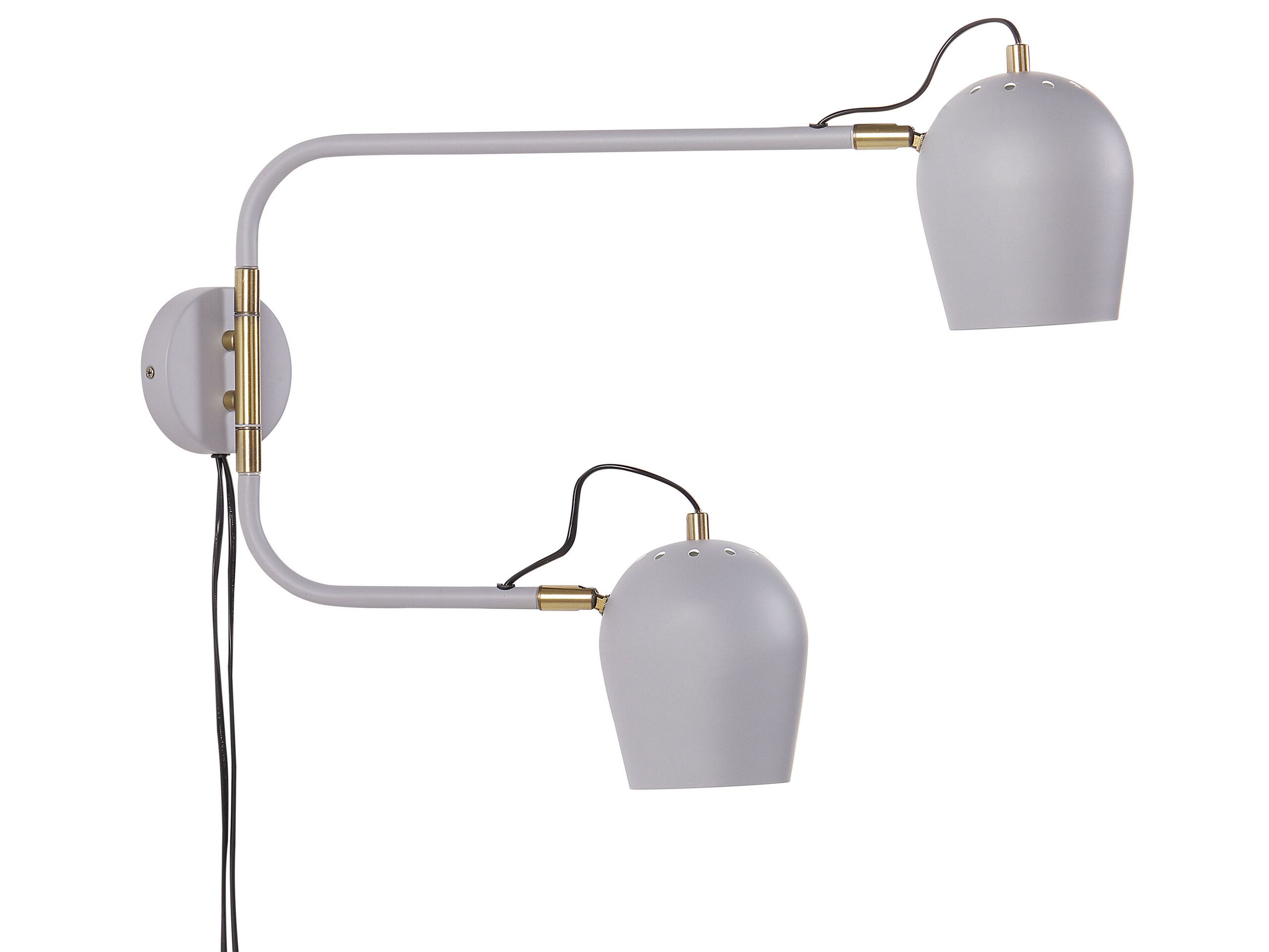 2 Light Wall Lamp Light Grey ESTRELLA - Gemini Interiors