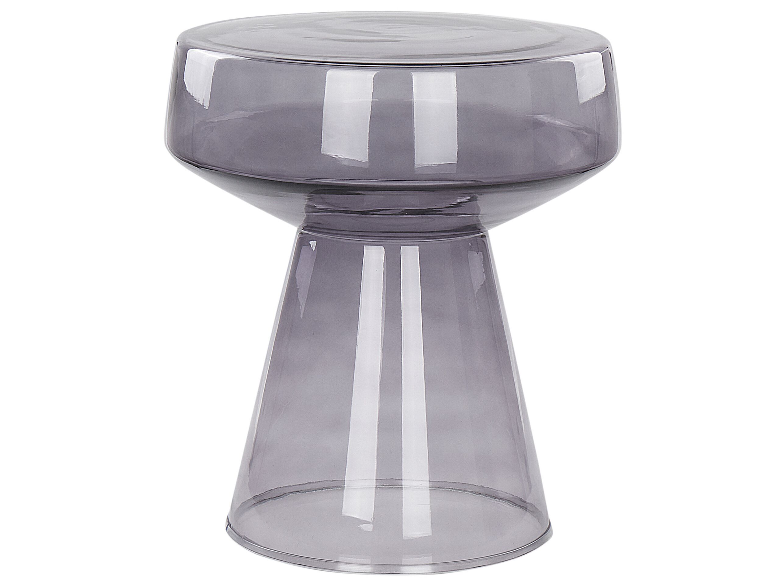 Glass Side Table Grey LAGUNA - Gemini Interiors