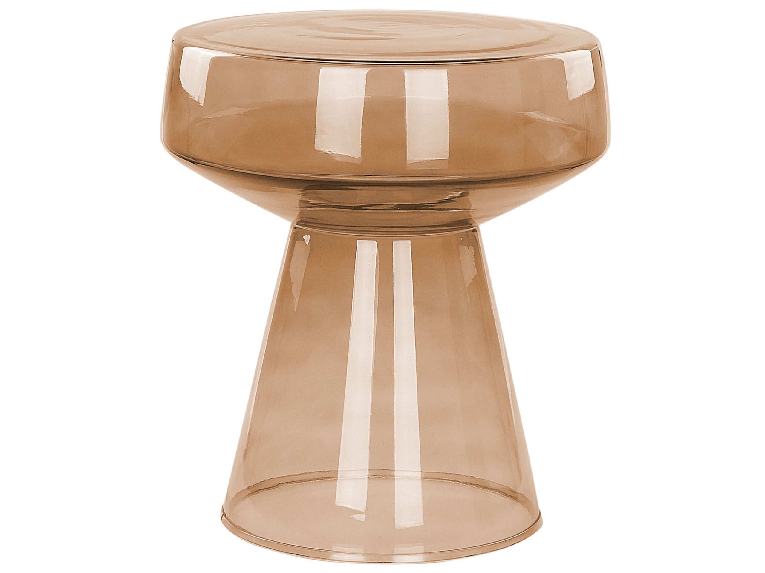 Glass Side Table Golden Brown LAGUNA - Gemini Interiors
