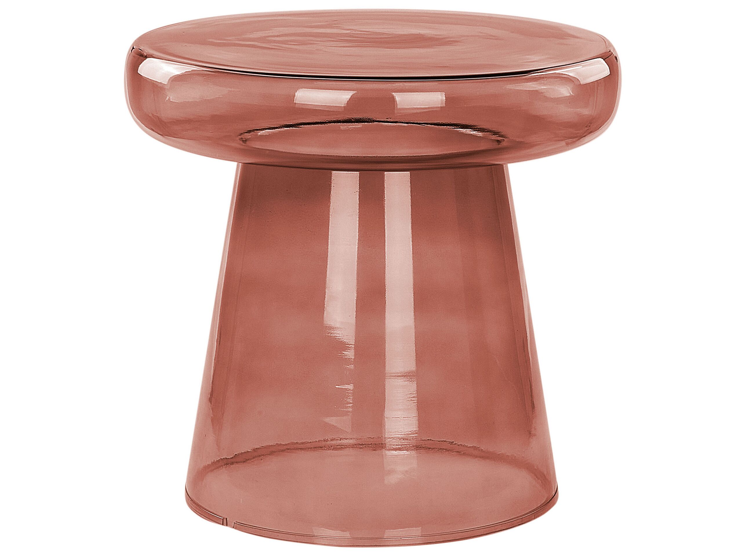 Glass Side Table Dark Red CALDERA - Gemini Interiors