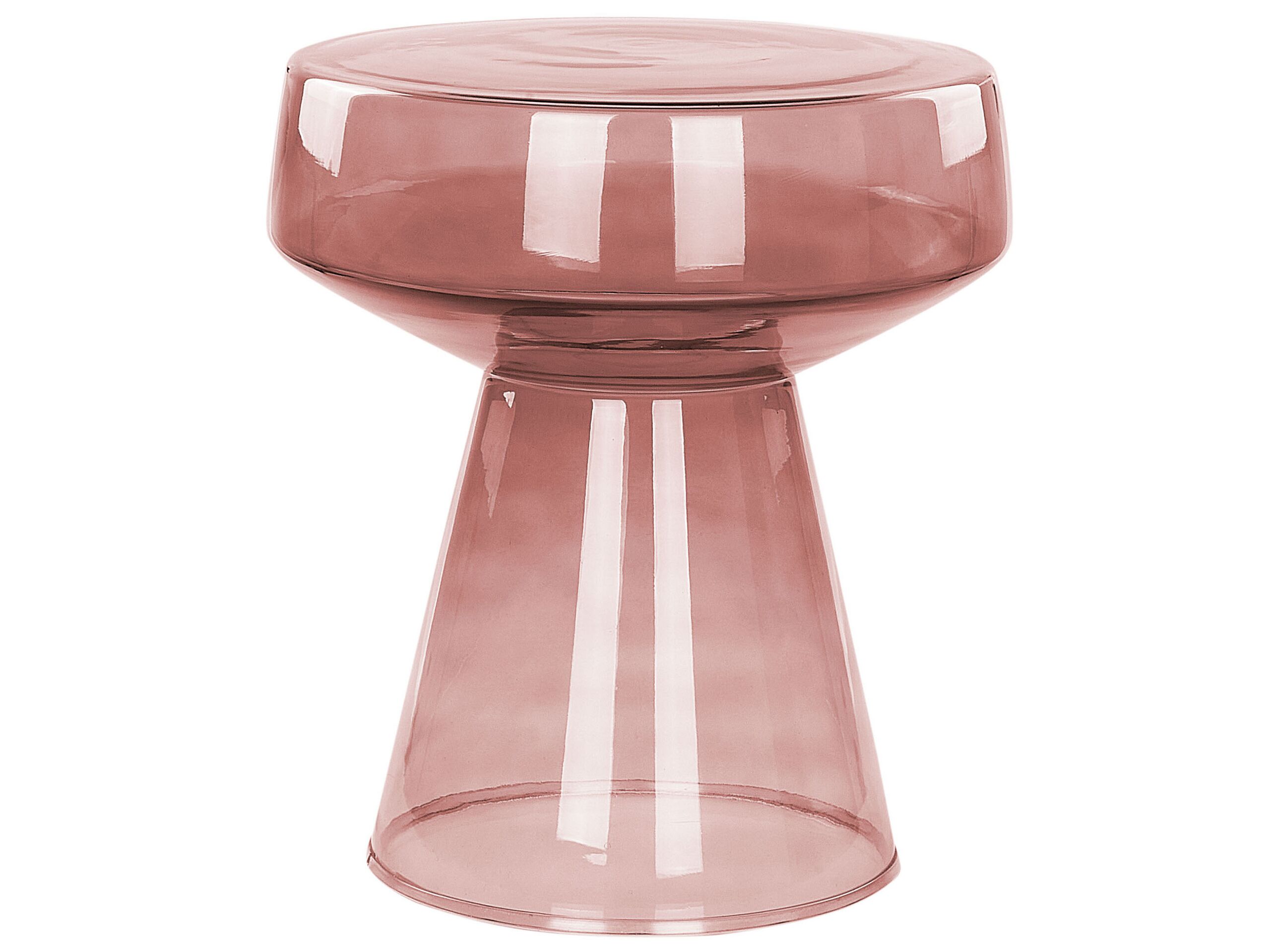 Glass Side Table Dark Red LAGUNA - Gemini Interiors