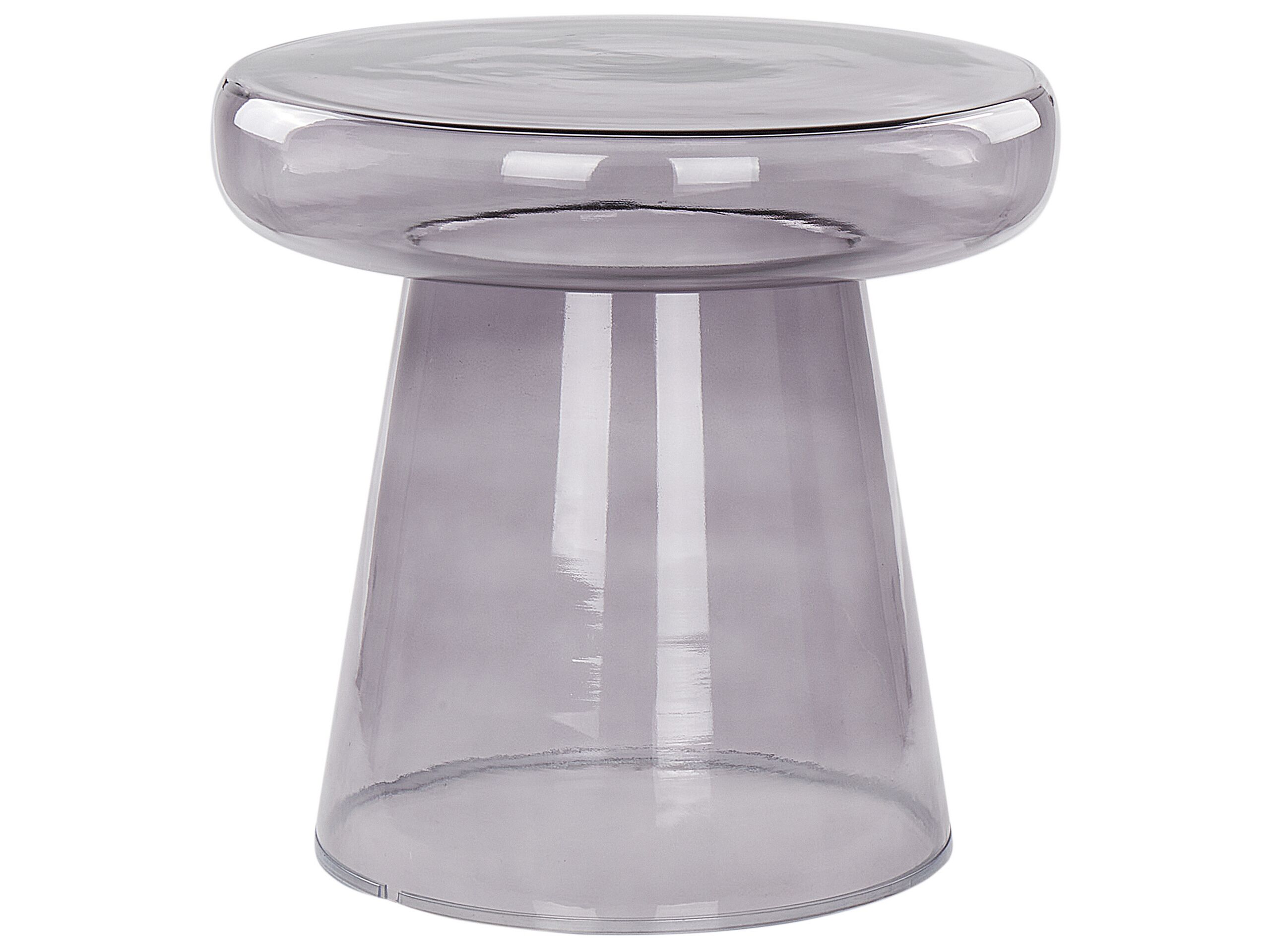 Glass Side Table Grey CALDERA - Gemini Interiors
