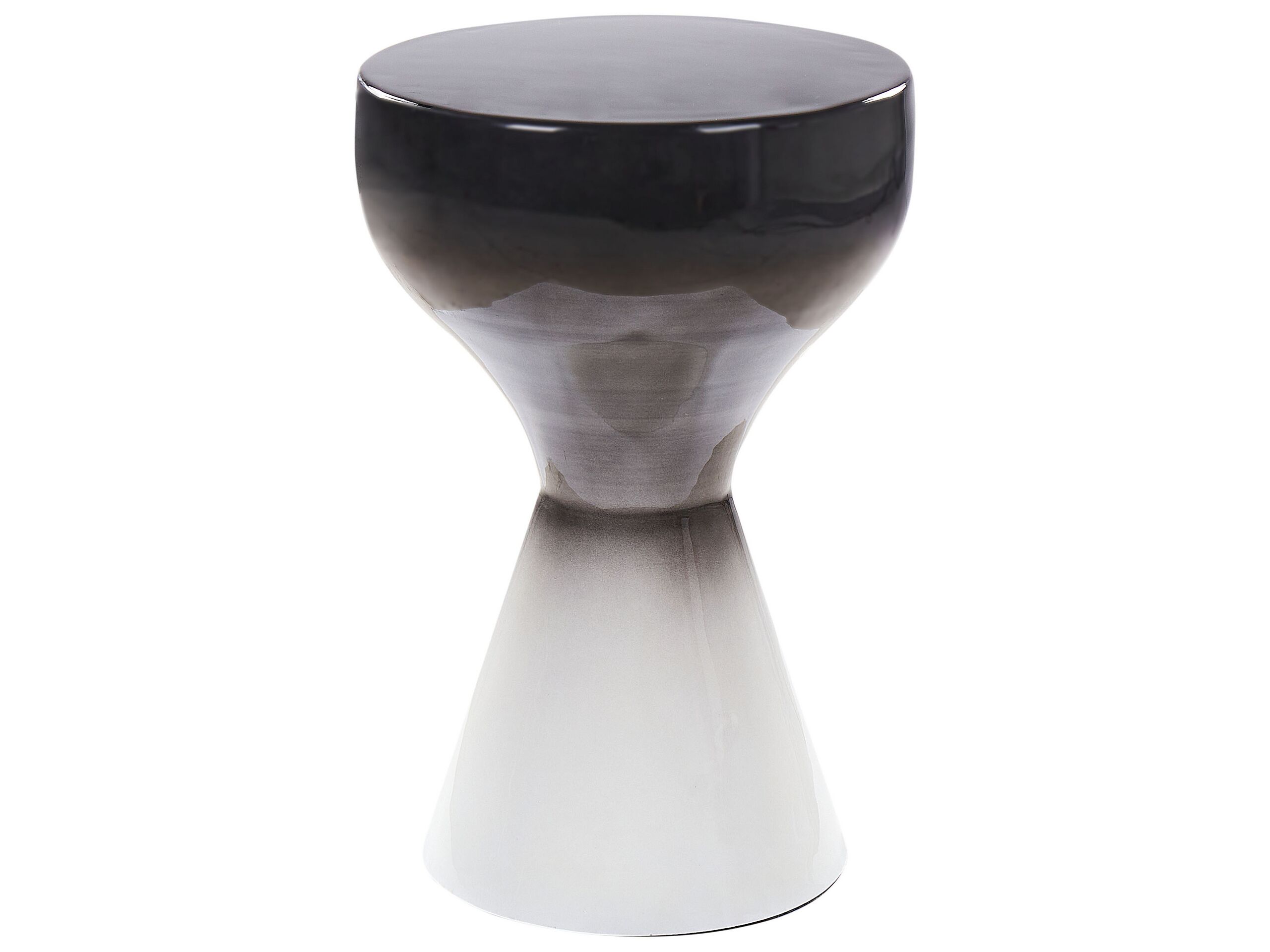 Metal Side Table Black and White TIBITO - Gemini Interiors
