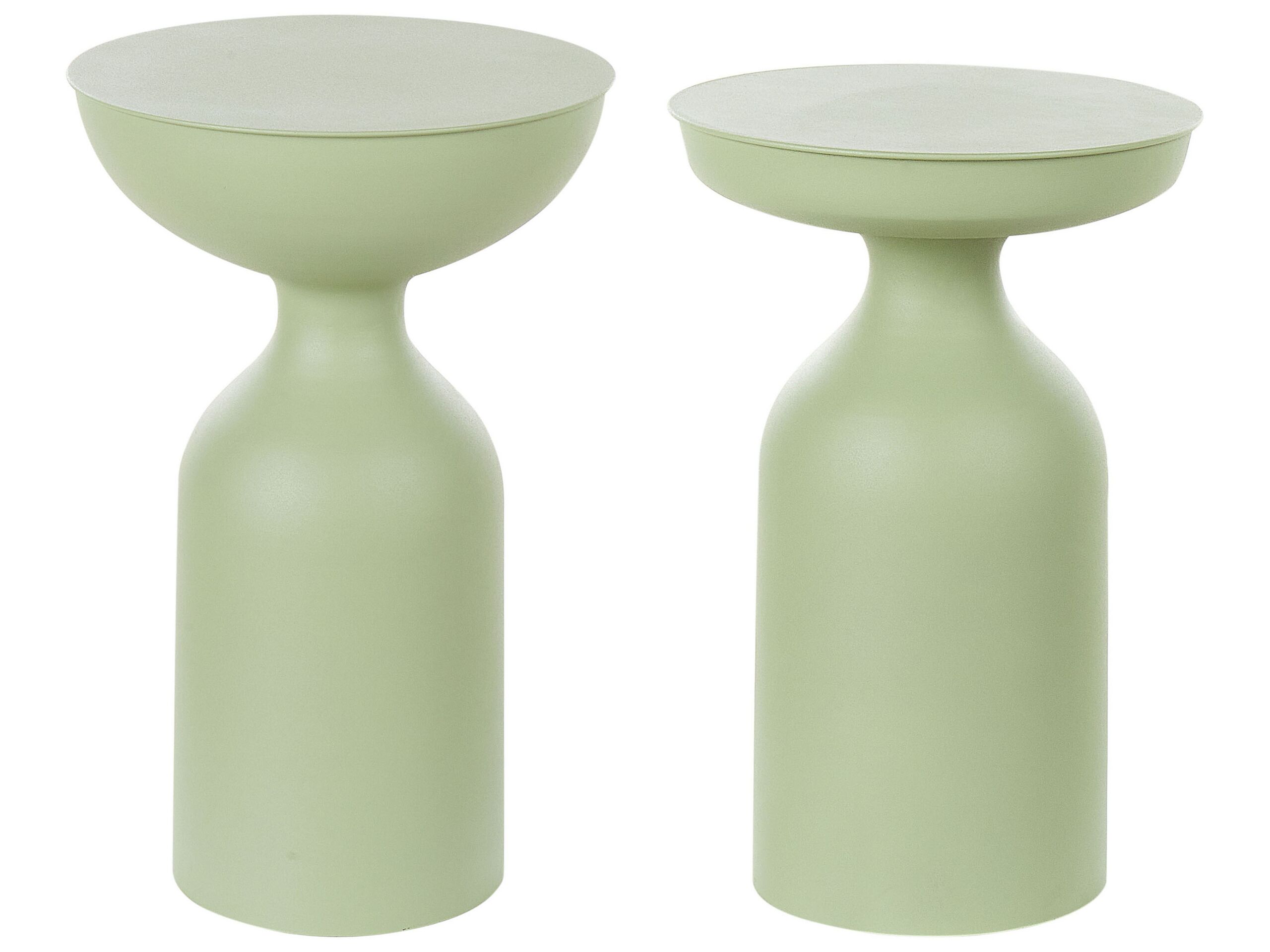 Set of 2 Metal Side Tables Green COTA/TENJO - Gemini Interiors