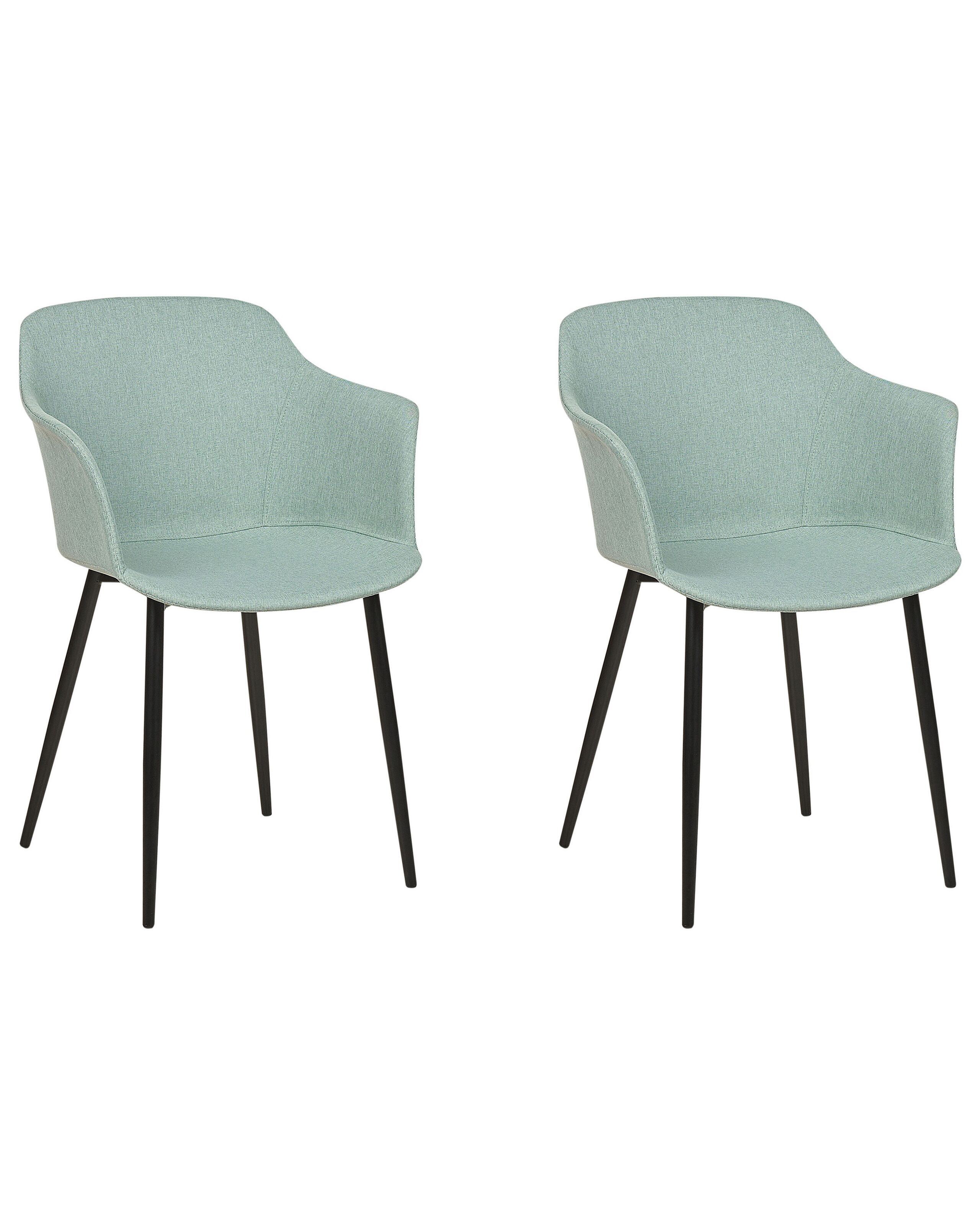 Set of 2 Fabric Dining Chairs Mint Green ELIM - Gemini Interiors