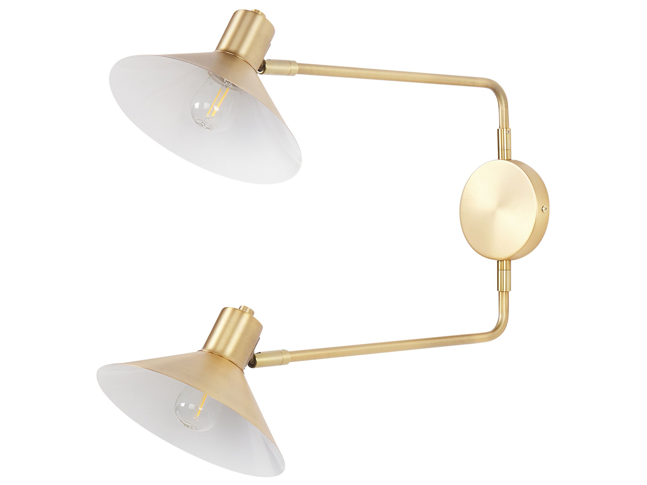 2 Light Metal Wall Lamp Gold KADASSA - Gemini Interiors