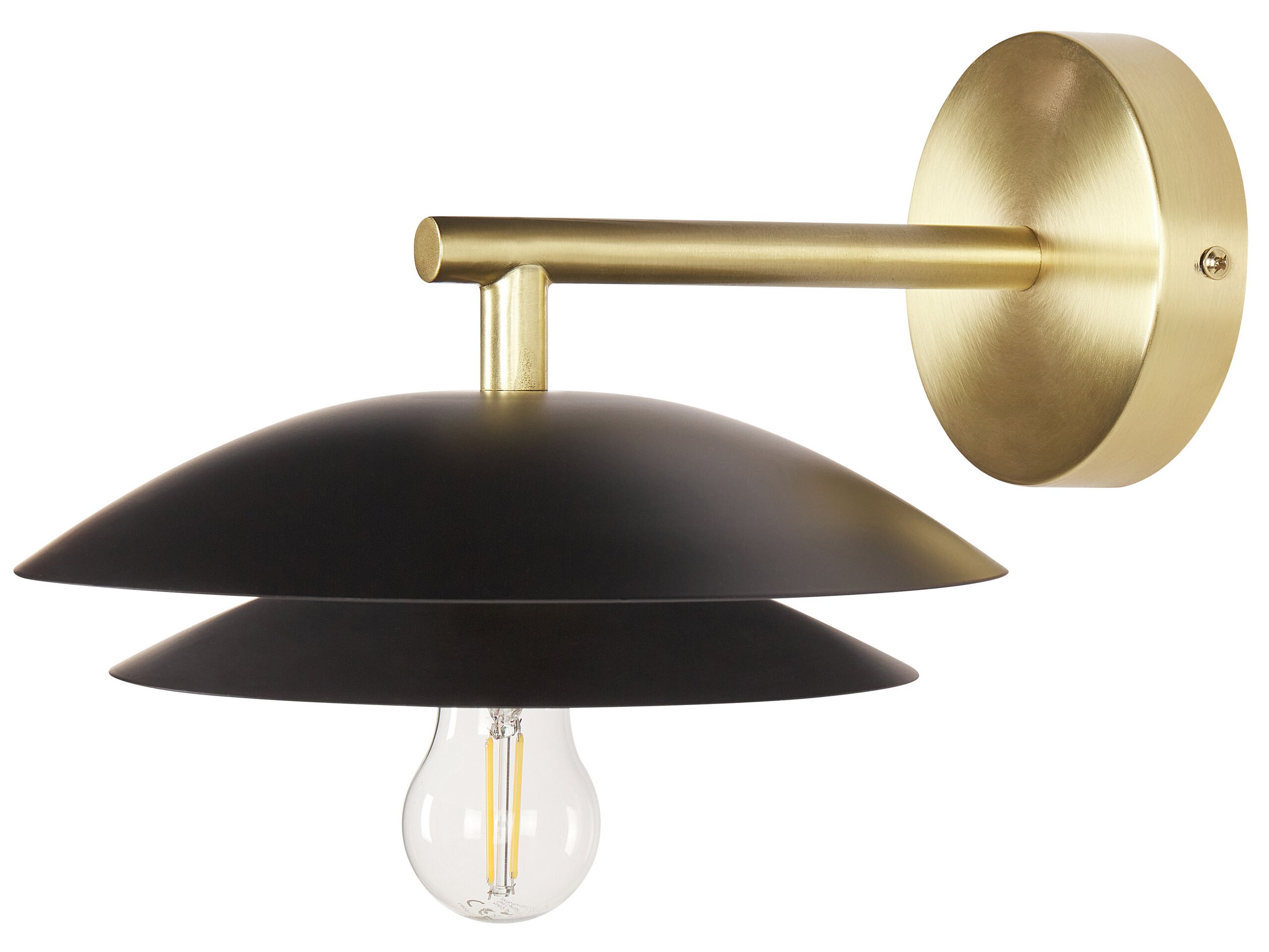 Metal Wall Lamp Black LASOLO - Gemini Interiors