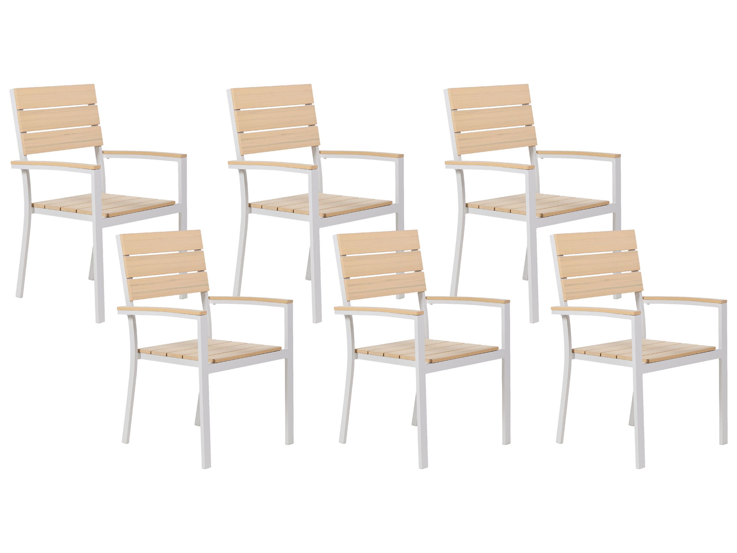 Set of 6 Garden Chairs Beige COMO - Gemini Interiors