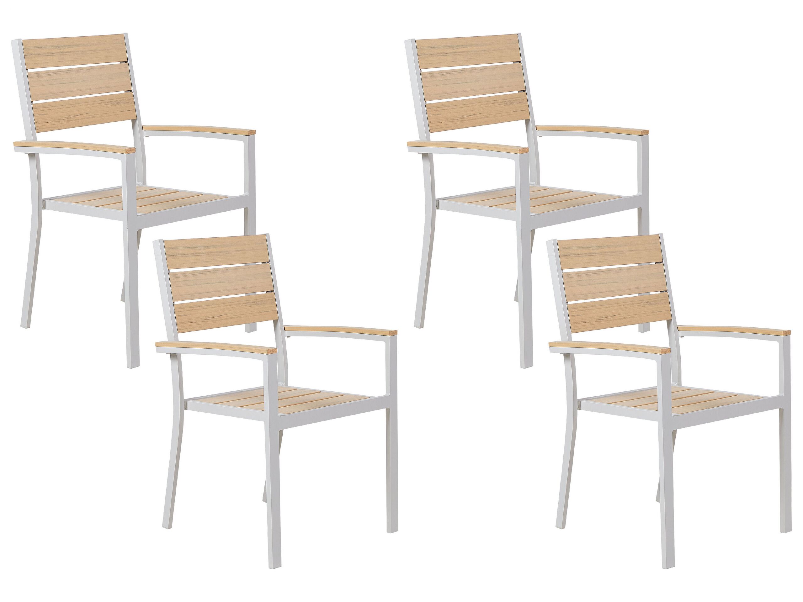 Set of 4 Garden Chairs Beige PRATO - Gemini Interiors