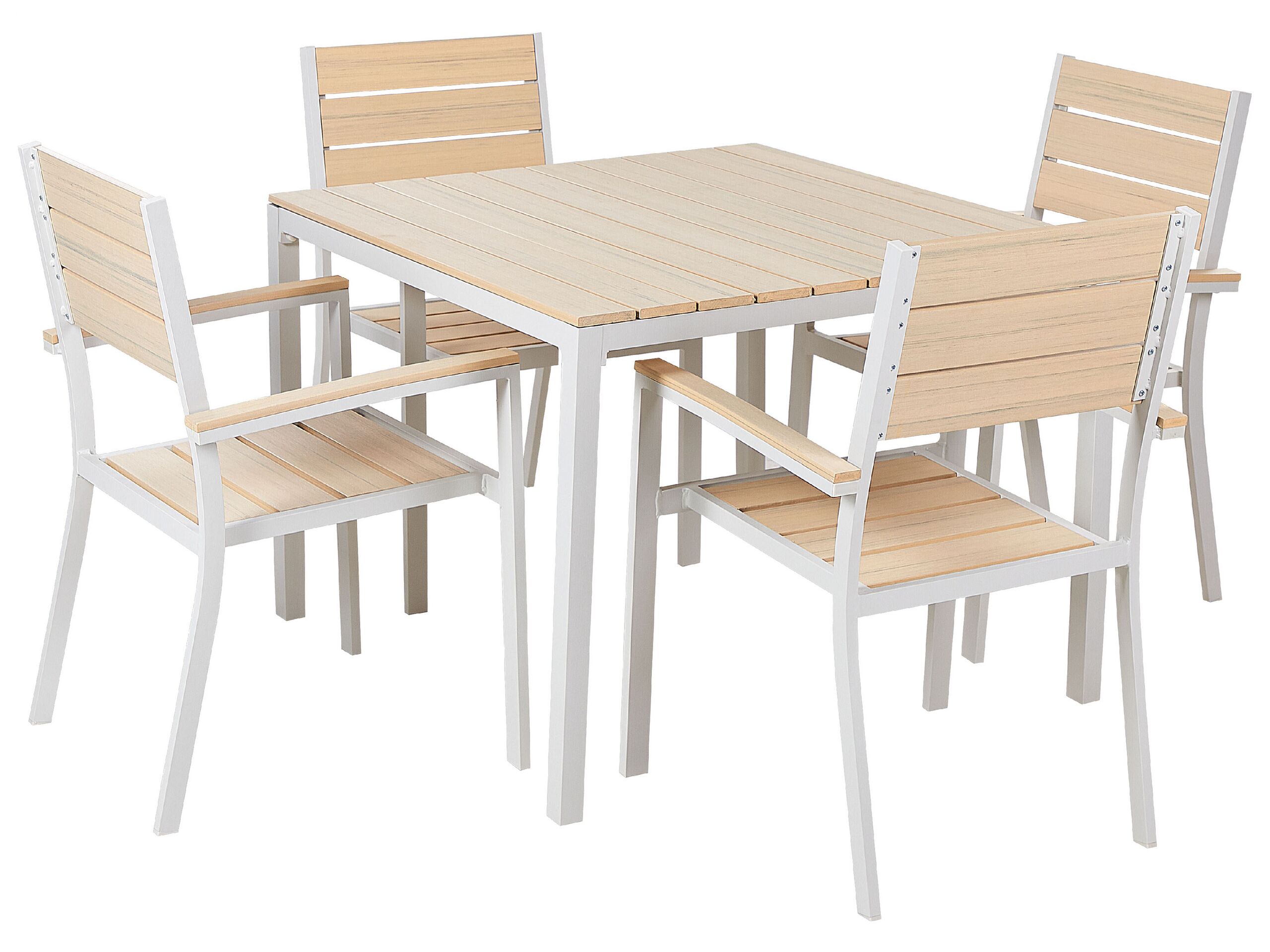4 Seater Garden Dining Set Beige PRATO - Gemini Interiors