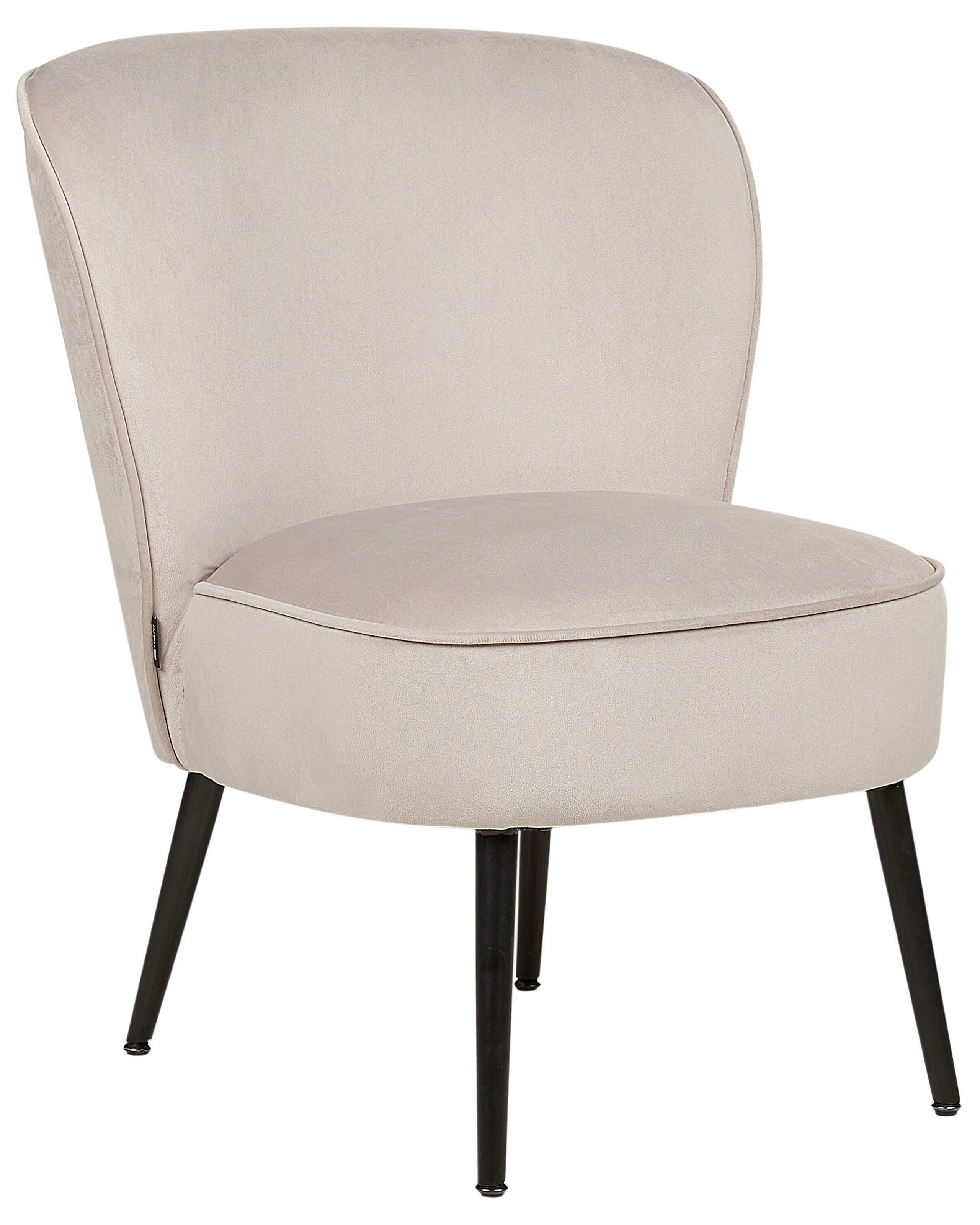 Velvet Armchair Taupe VOSS - Gemini Interiors