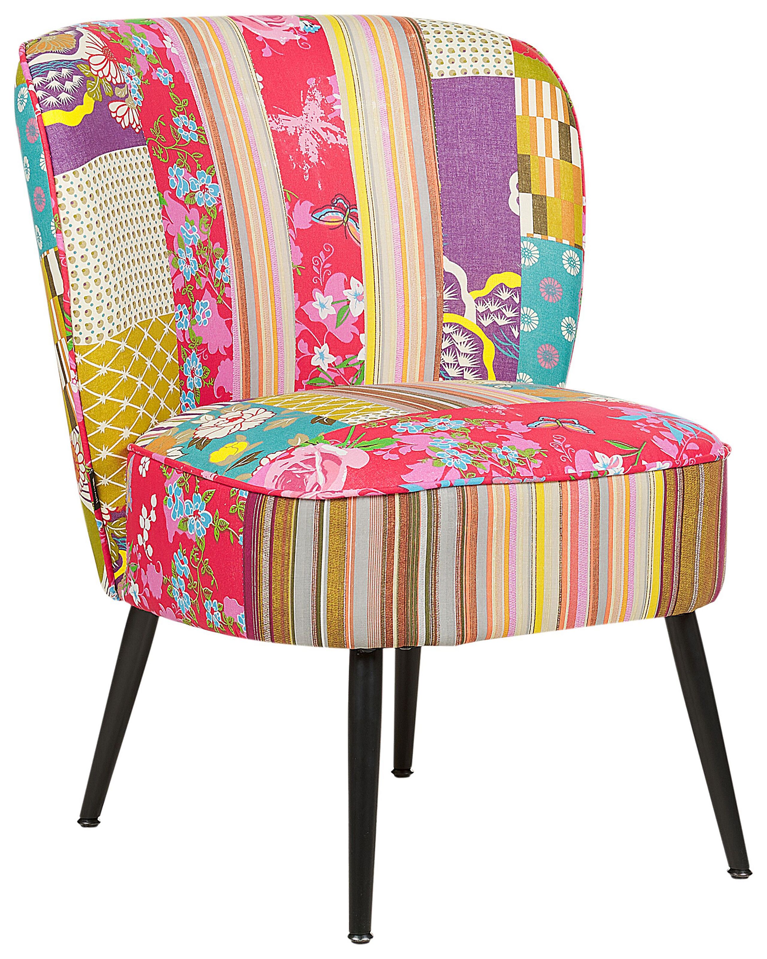 Fabric Armchair Patchwork Multicolour VOSS - Gemini Interiors