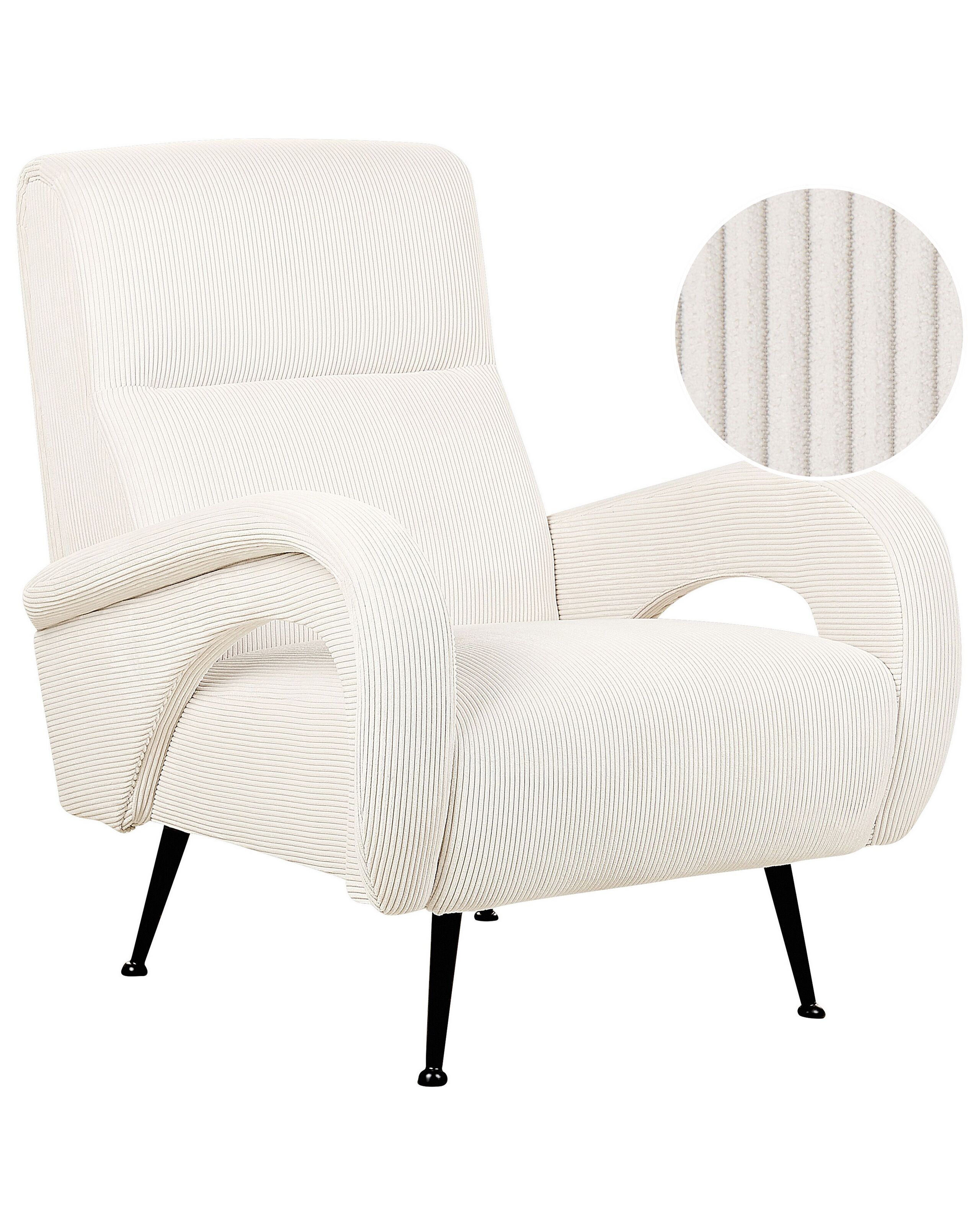 Jumbo Cord Amrchair Cream SVALOV - Gemini Interiors