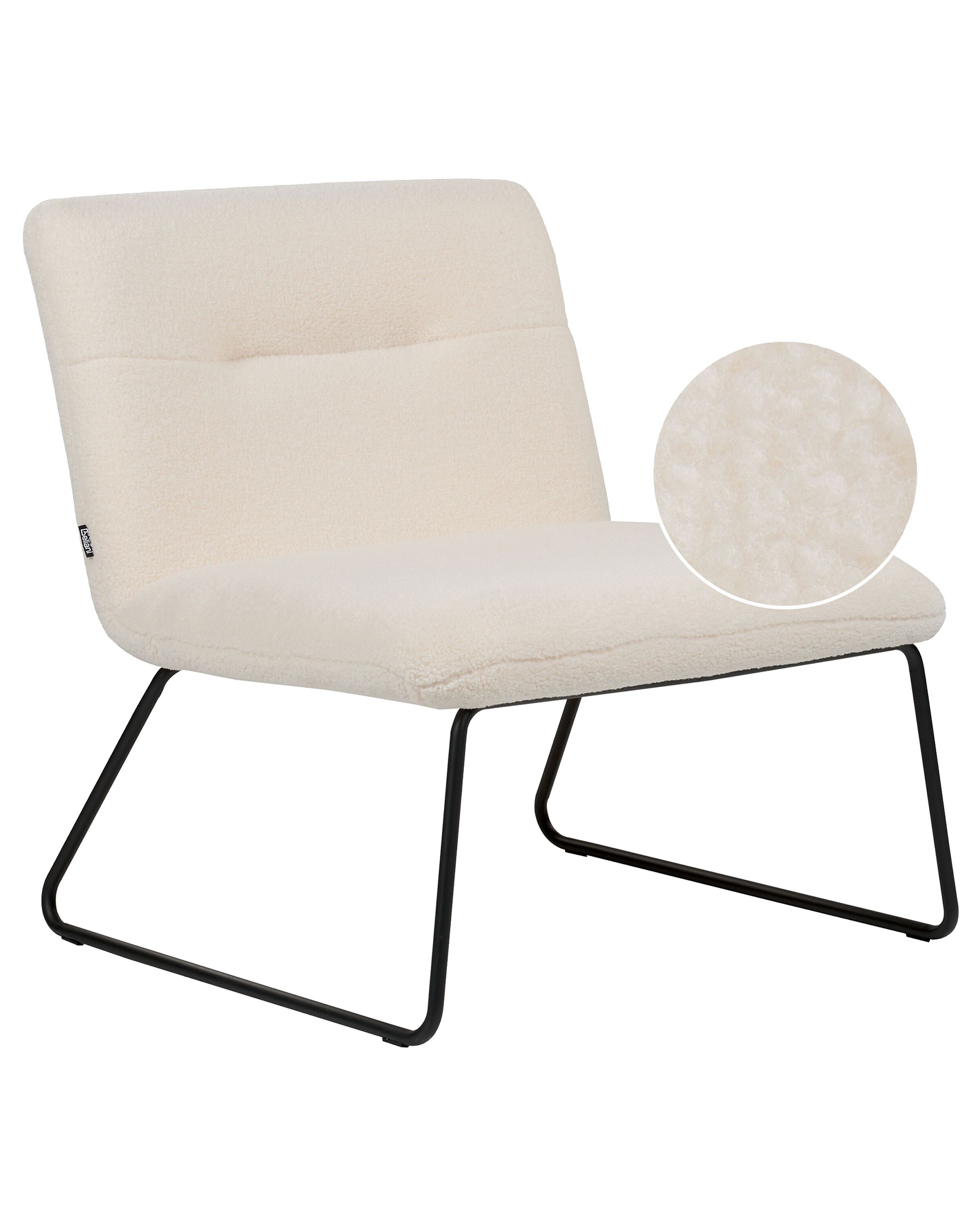 Boucle Armchair White COTULLA - Gemini Interiors