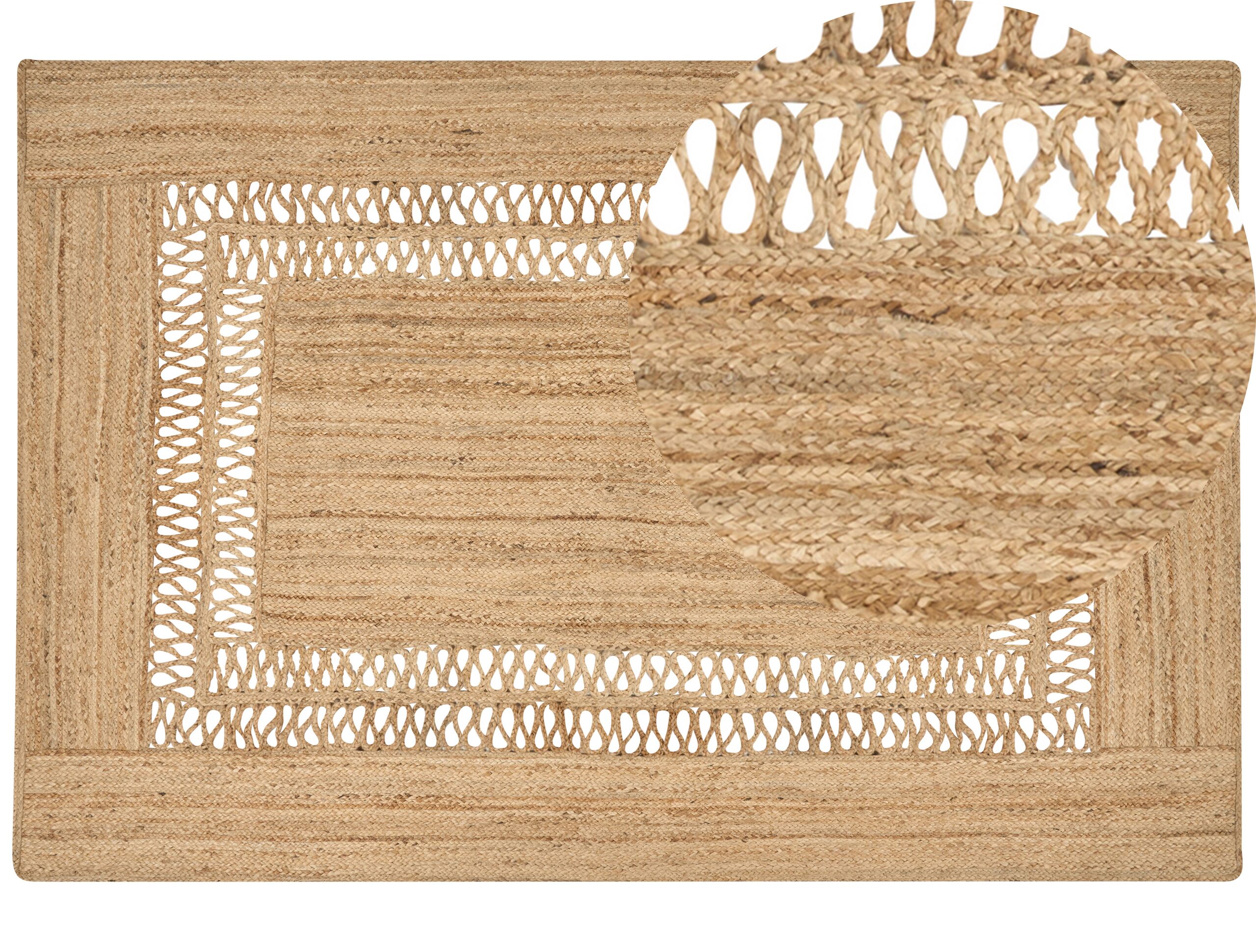 Jute Area Rug 200x300cm Beige - Gemini Interiors