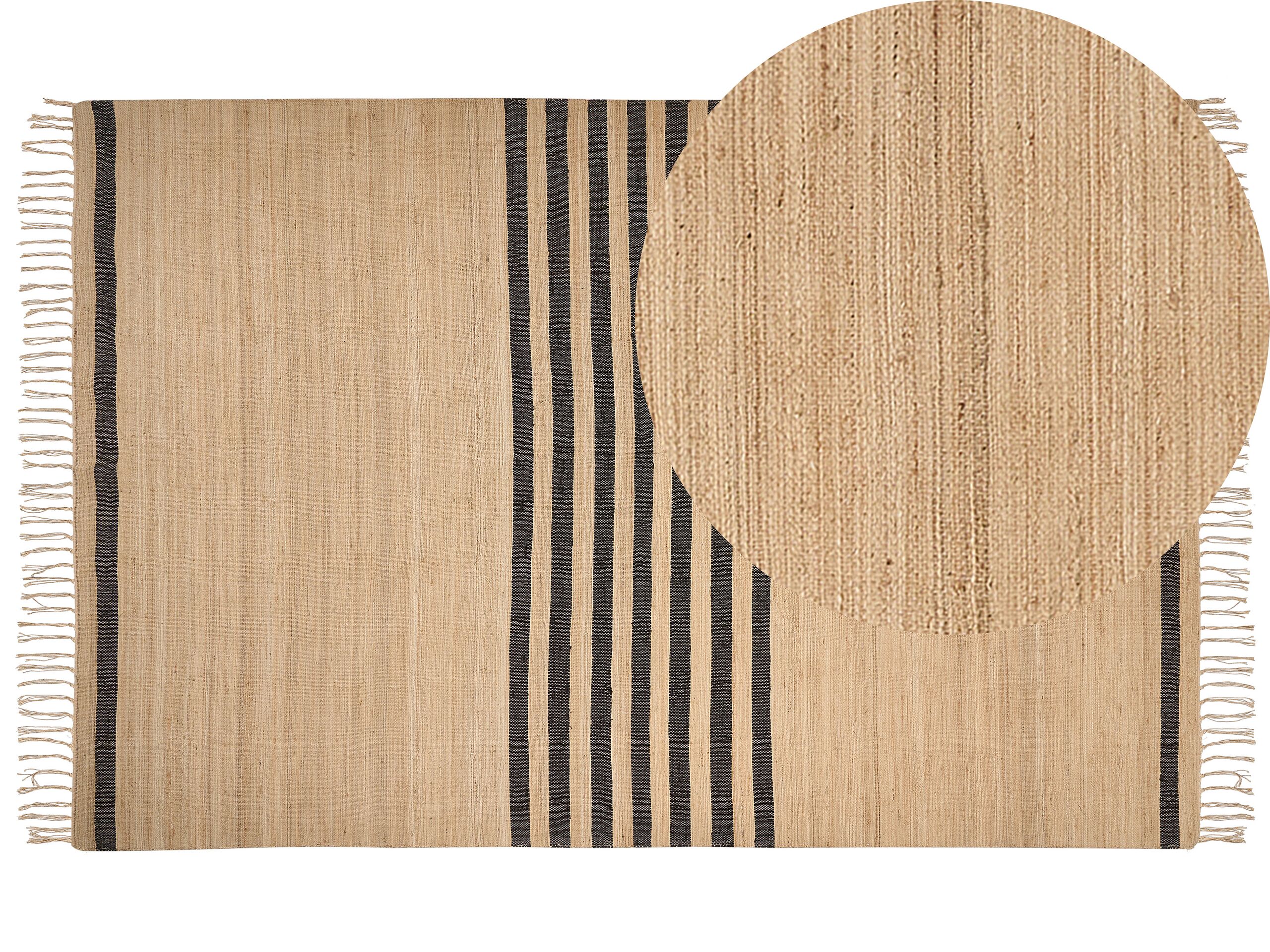 Jute Area Rug 200x300cm Beige - Gemini Interiors
