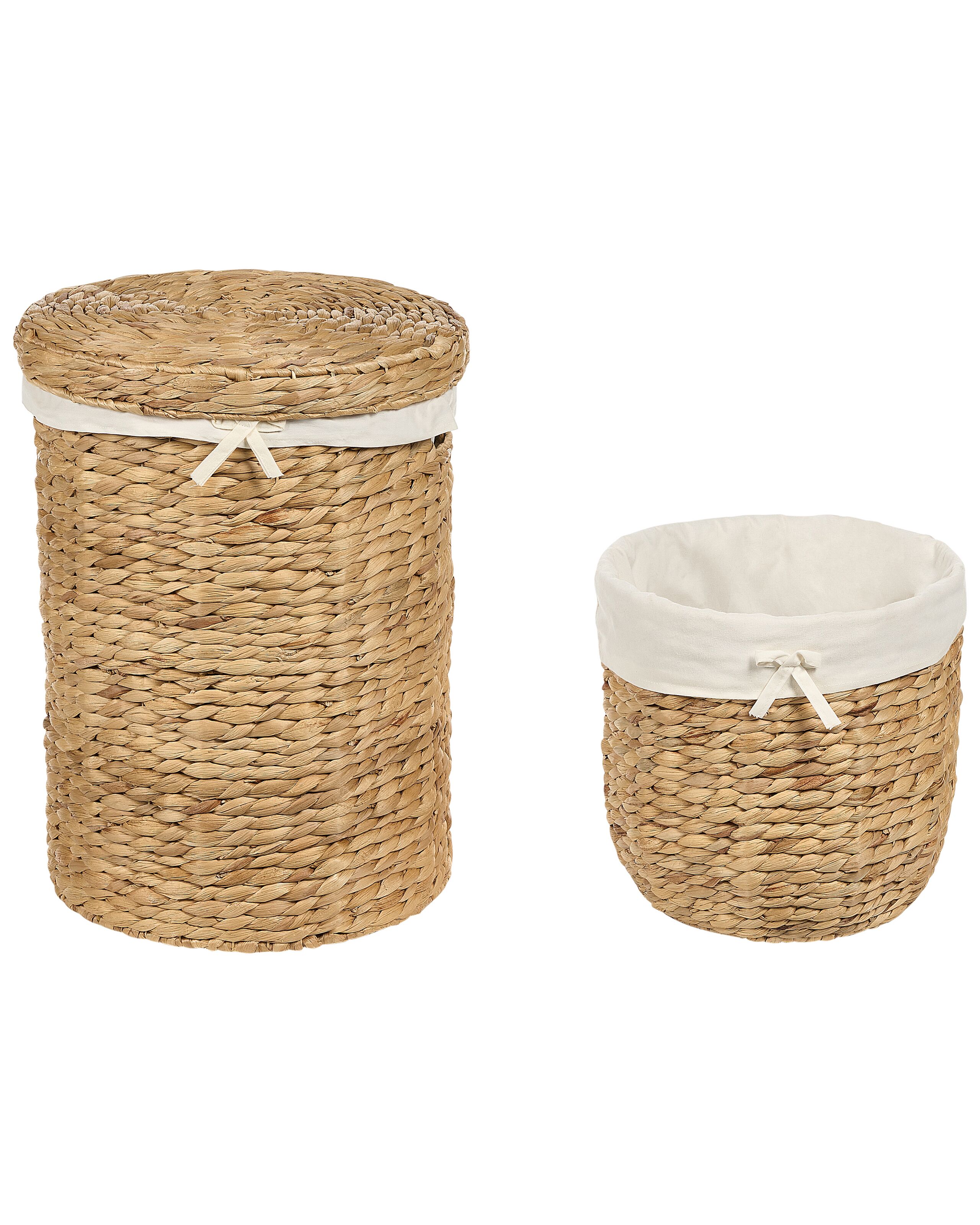 Set of 2 Water Hyacinth Baskets Light - Gemini Interiors