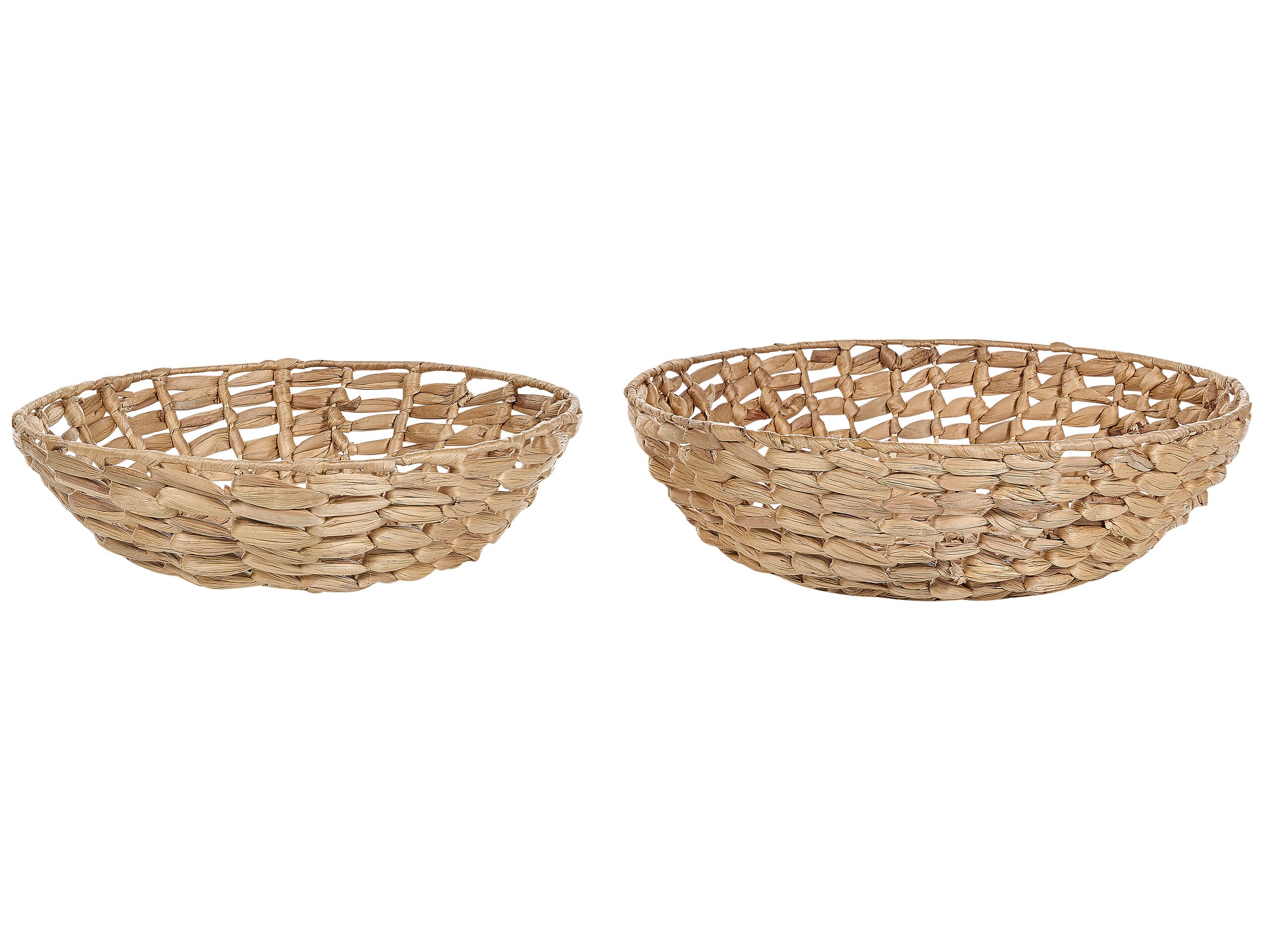 Set of 2 Water Hyacinth Decorative Bowls Light - Gemini Interiors