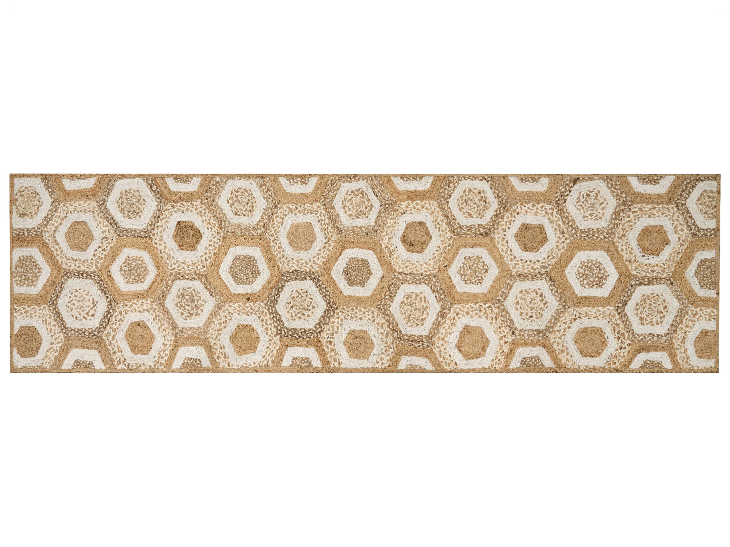 Jute Runner Rug 80x300cm Beige - Gemini Interiors