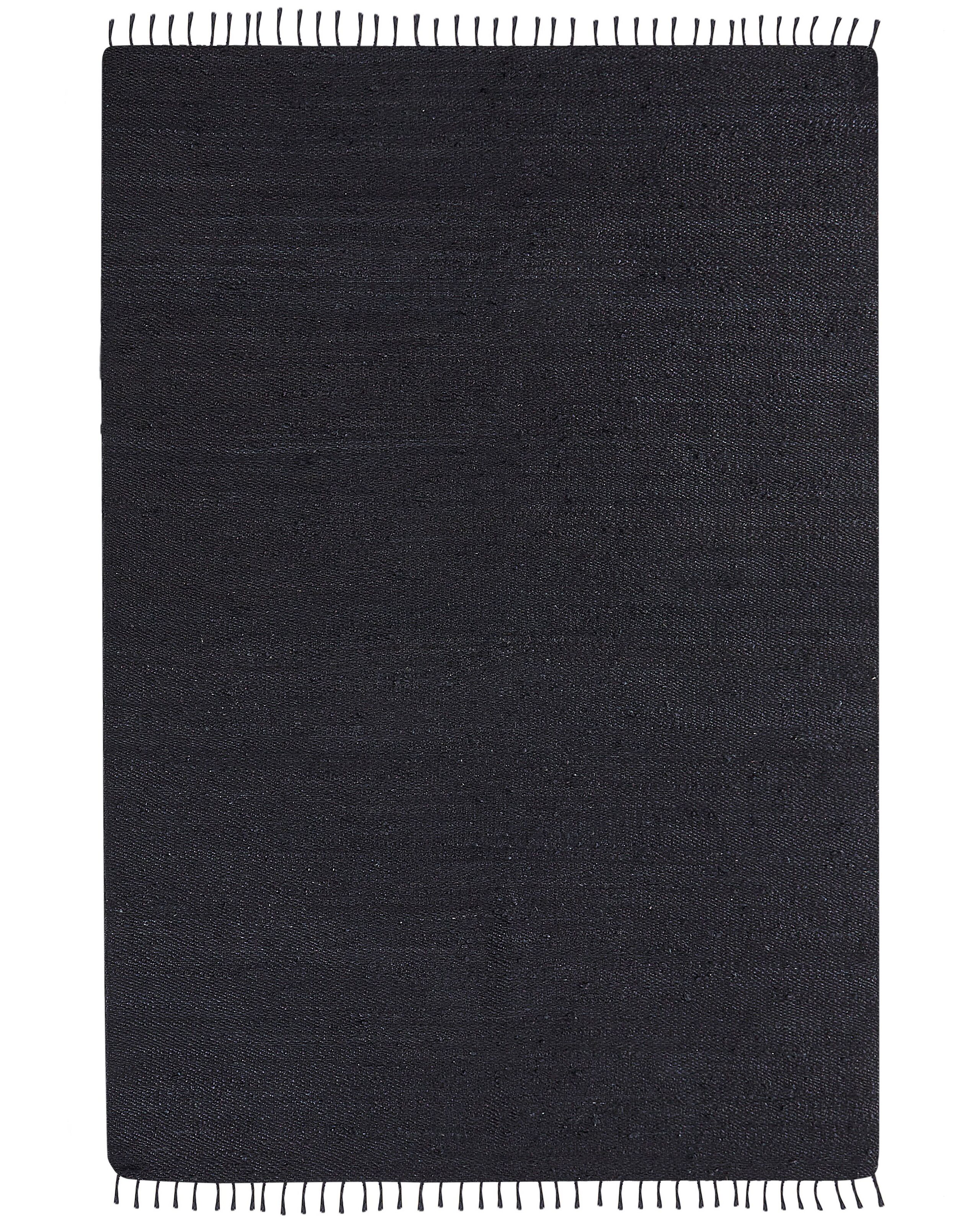 Jute Area Rug 160x230cm Black - Gemini Interiors