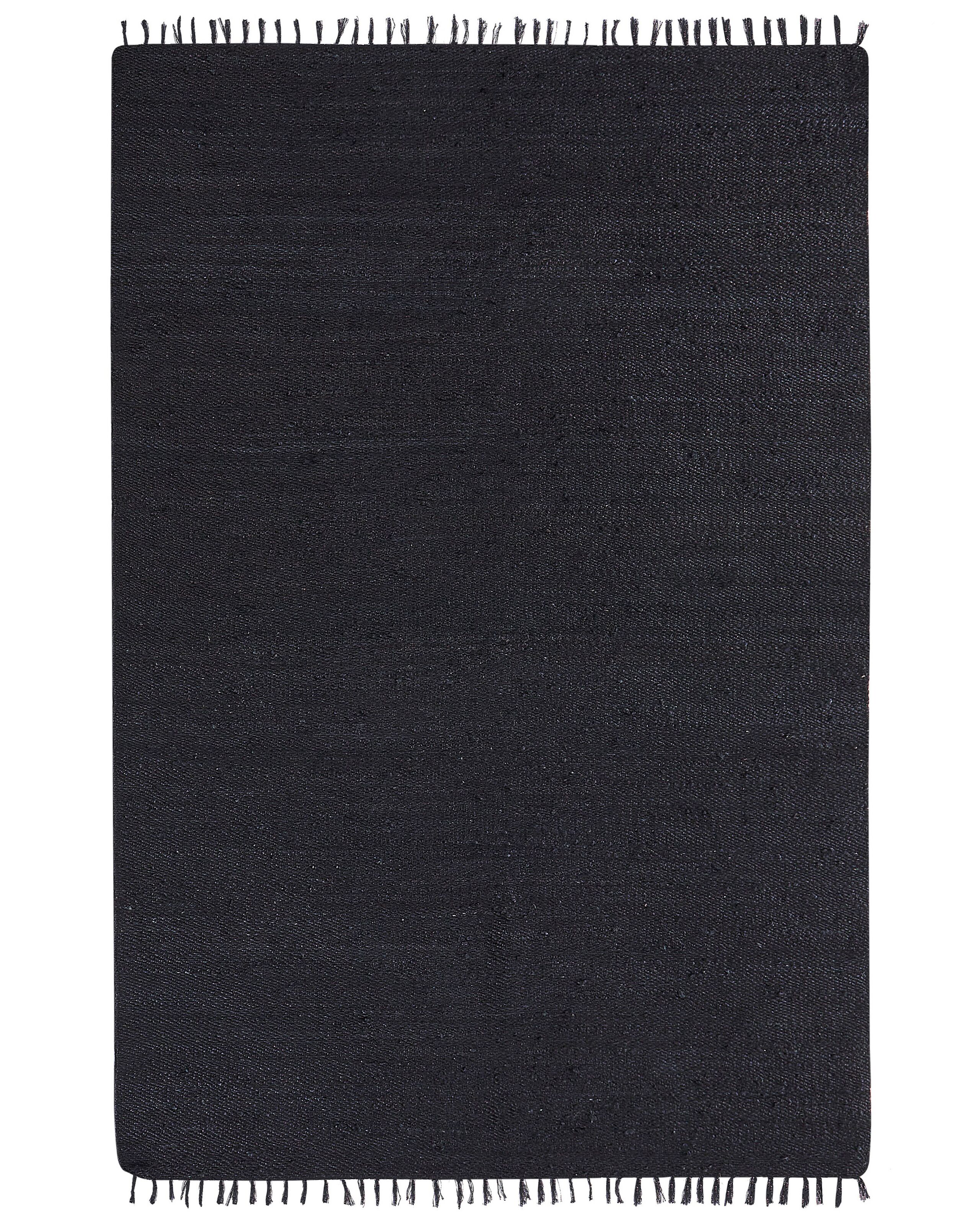 Jute Area Rug 200x300cm Black - Gemini Interiors