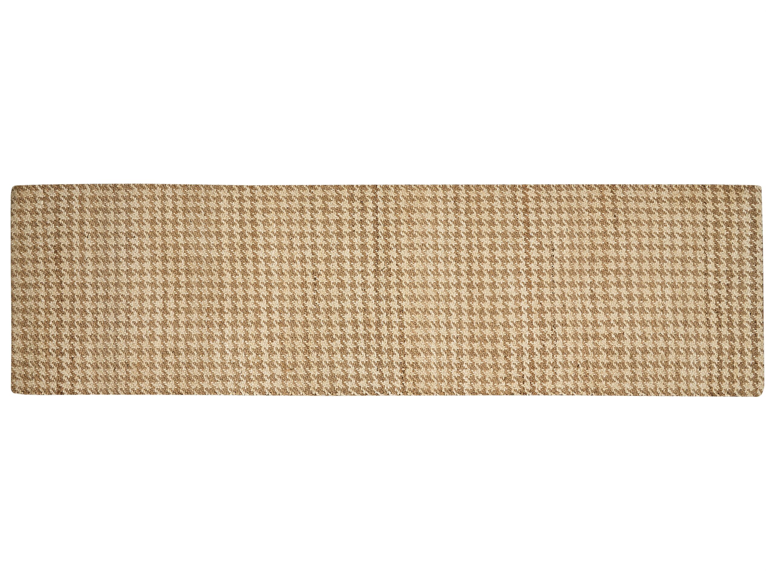 Jute Runner Rug 80x300cm Beige - Gemini Interiors