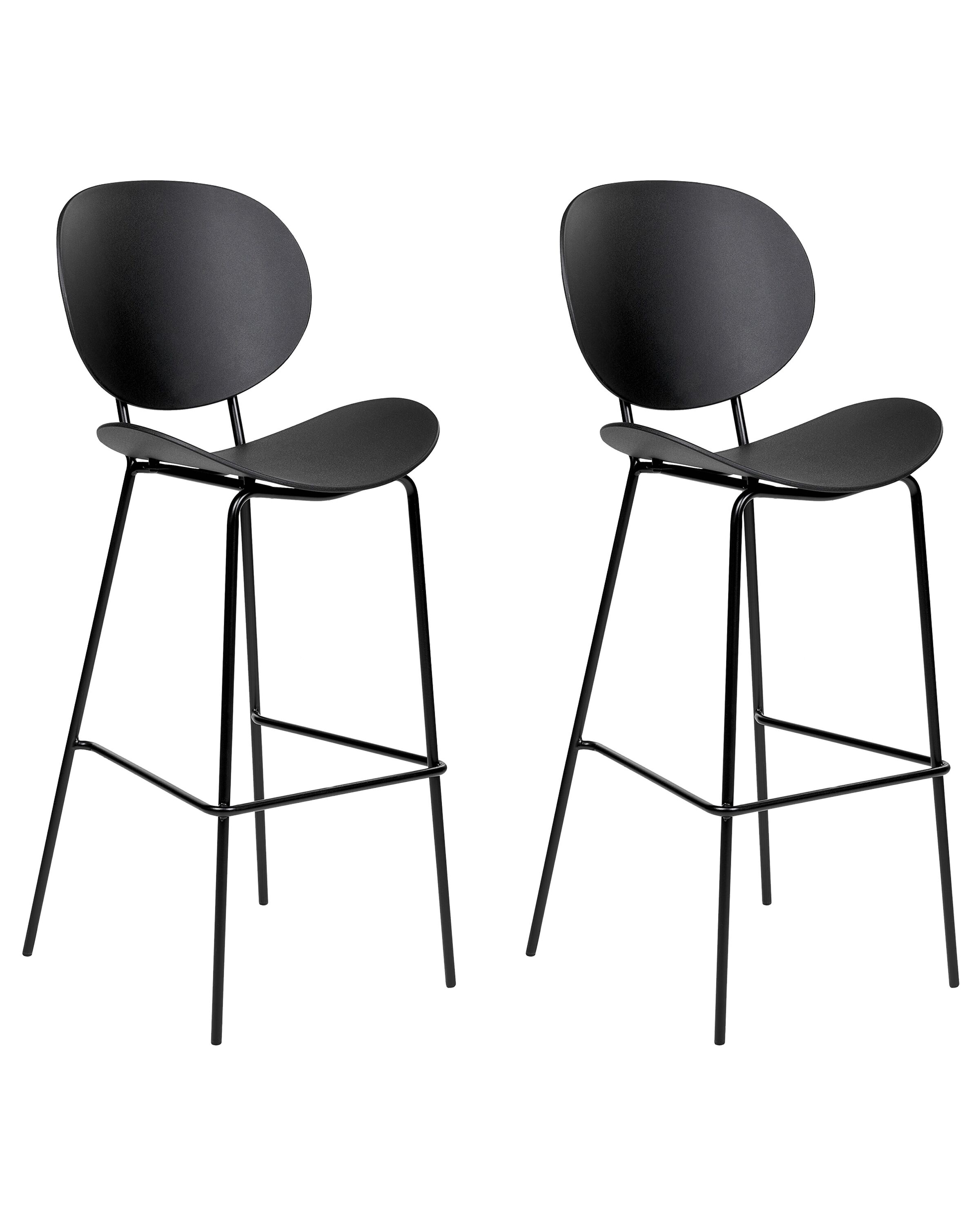 Set of 2 Bar Chairs Black SHONTO - Gemini Interiors