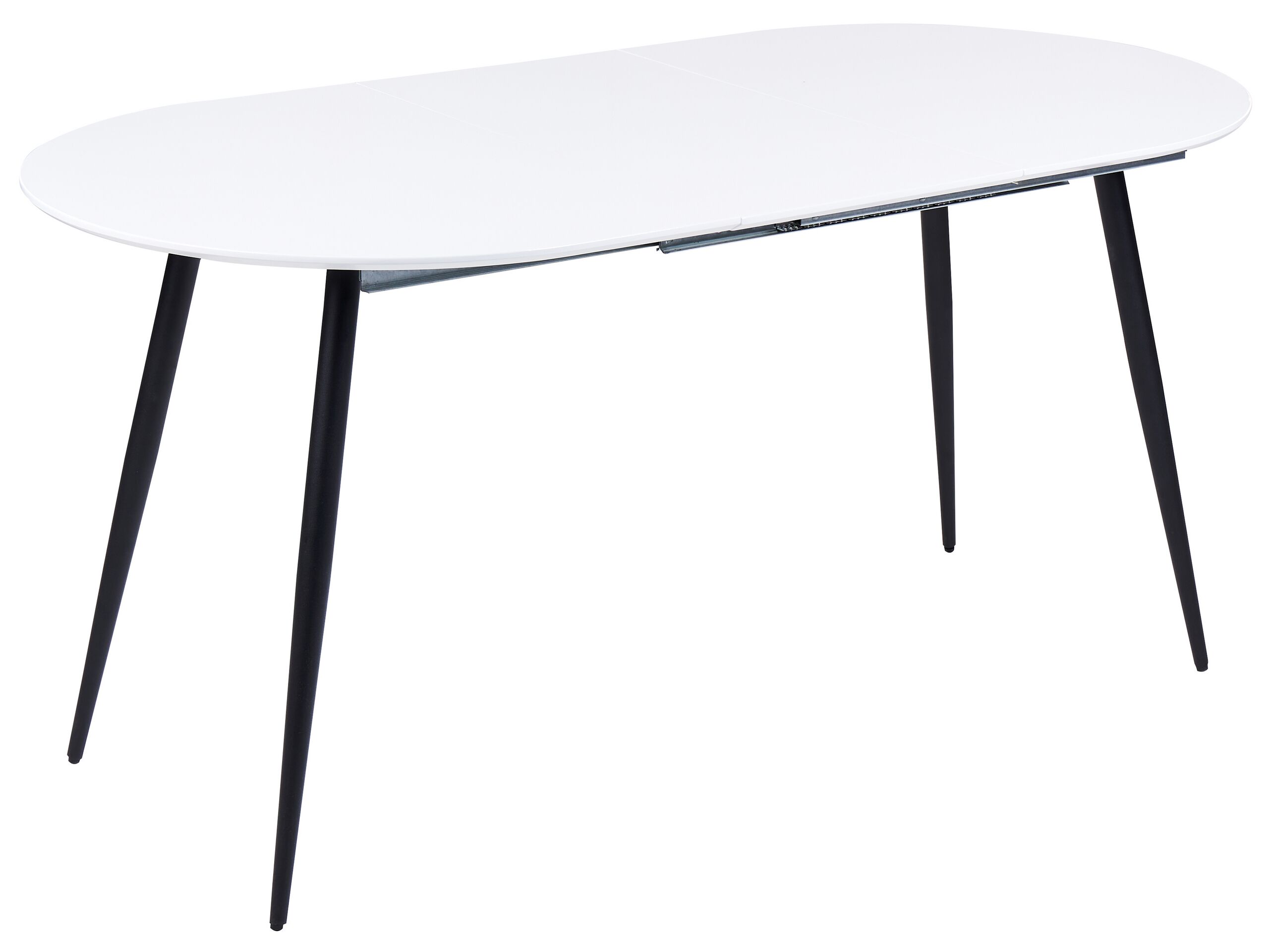 Extending Dining Table 120/160 x 80 cm White STAVERTON - Gemini Interiors