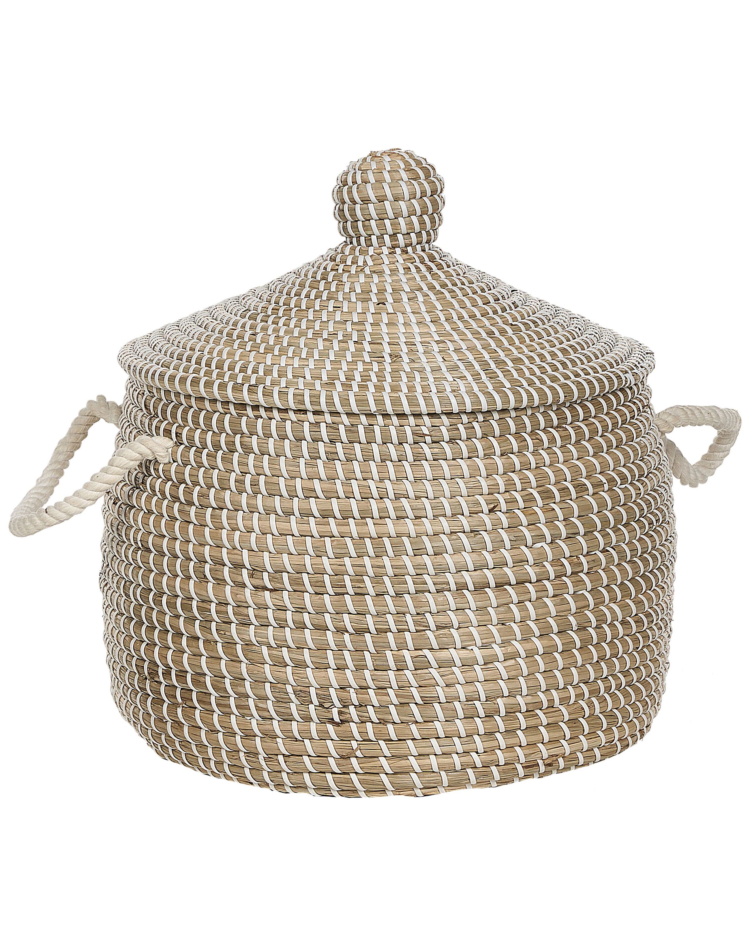 Seagrass Basket with Lid Light - Gemini Interiors