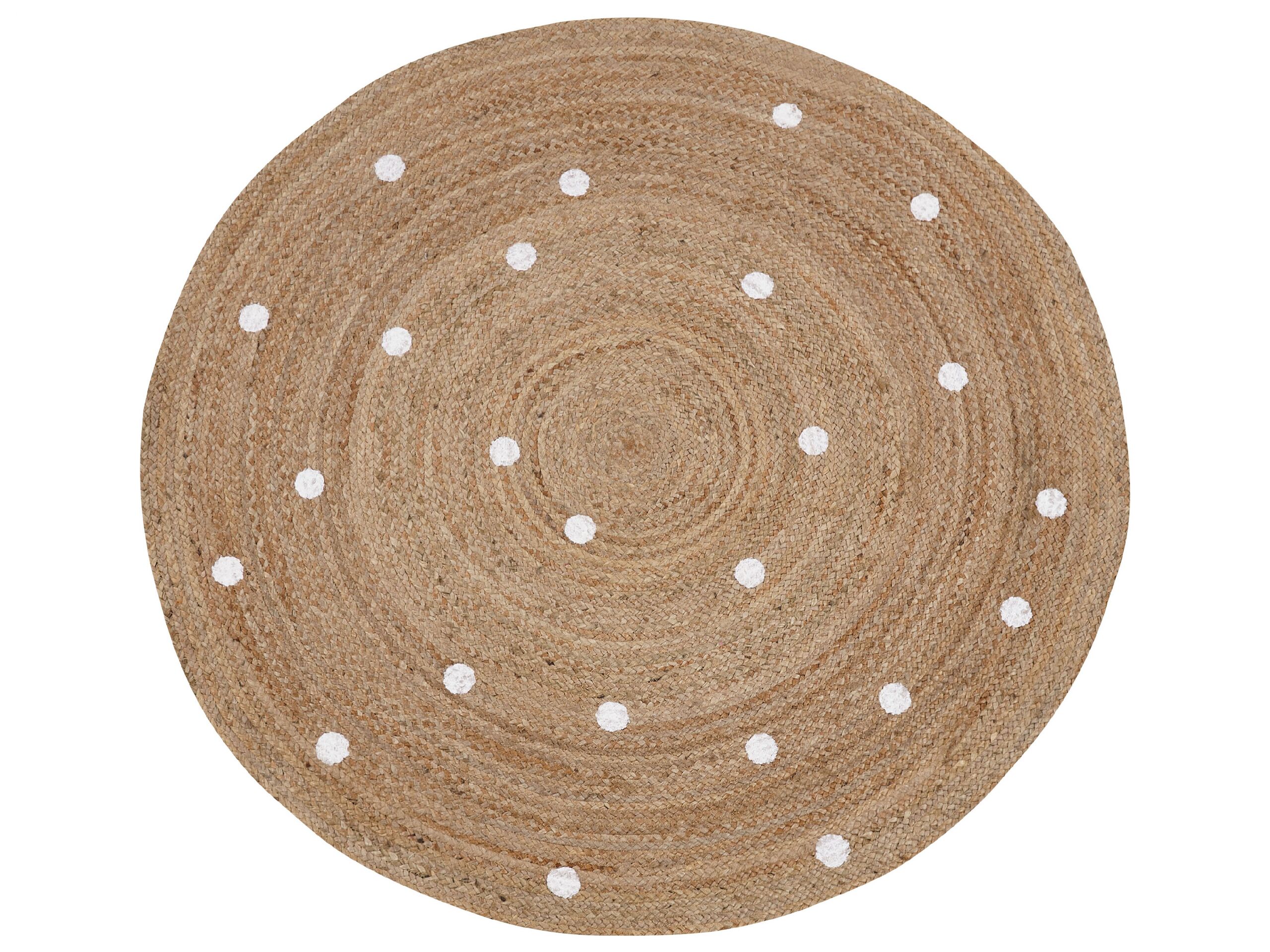 Round Jute Area Rug 140cm Beige - Gemini Interiors