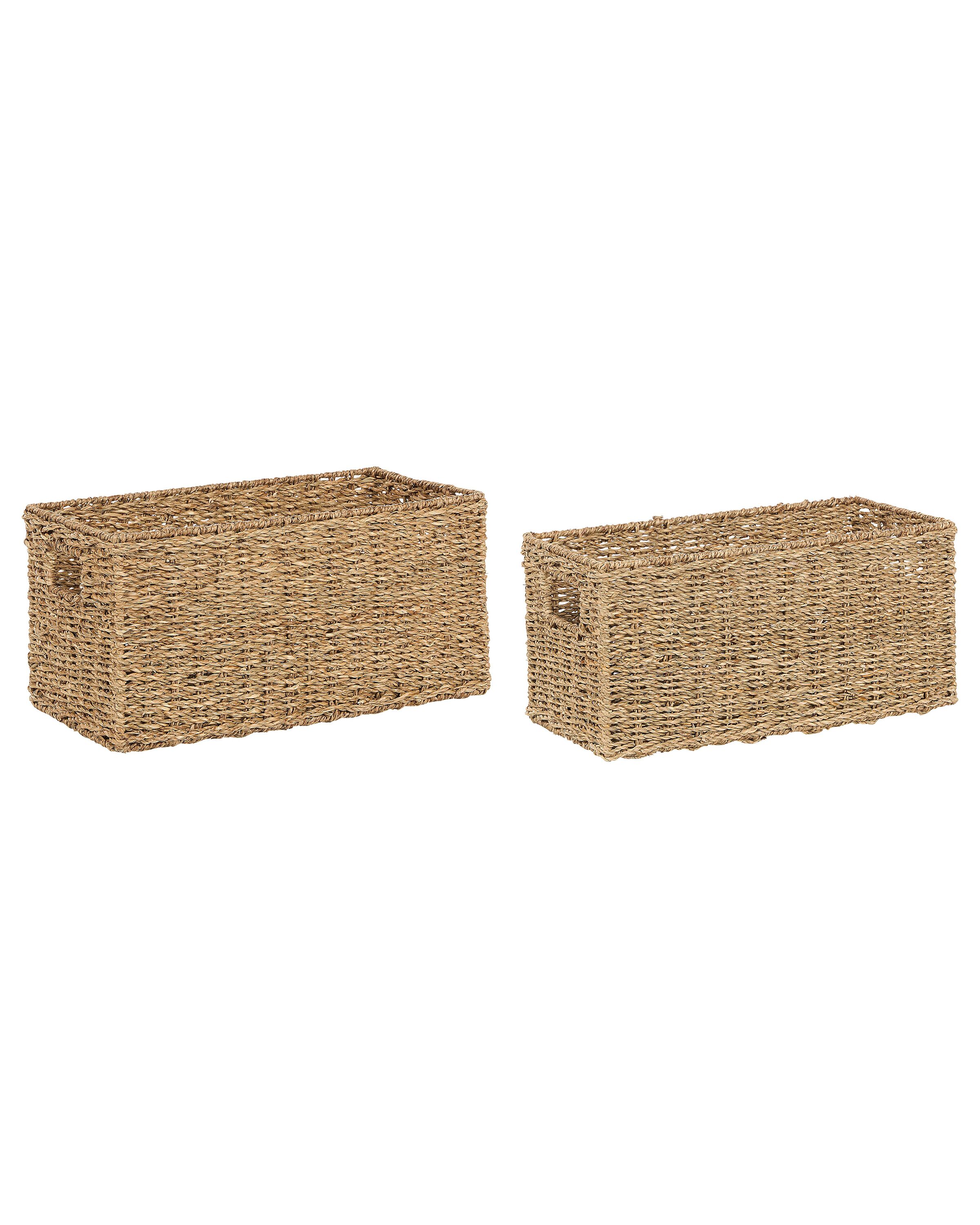 Set of 2 Seagrass Baskets Light - Gemini Interiors