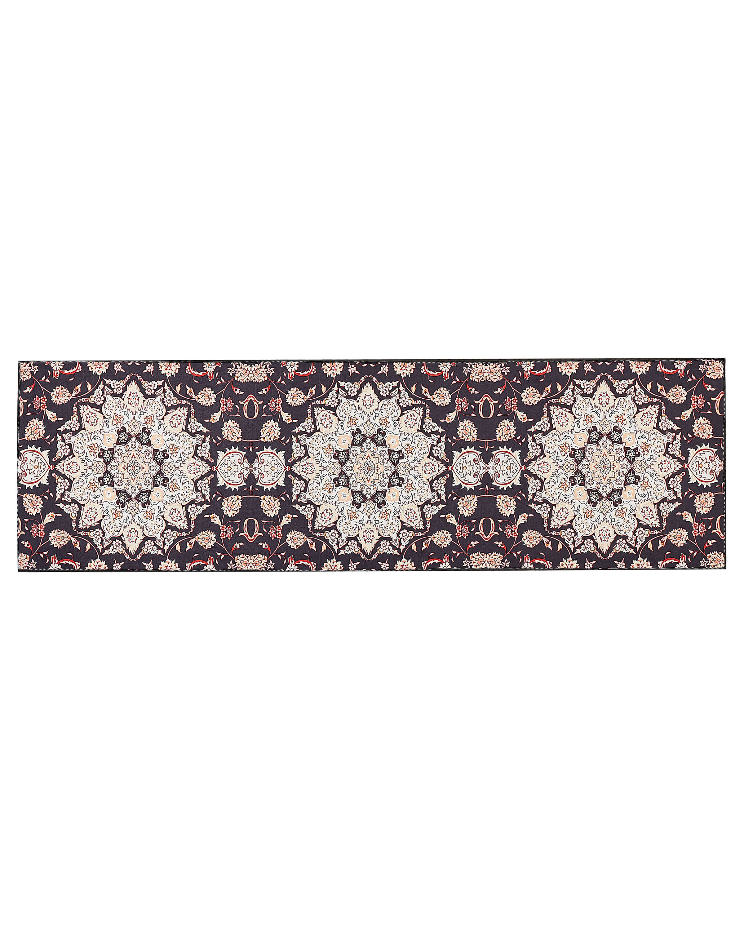 Runner Rug 60x200cm Black and Beige - Gemini Interiors