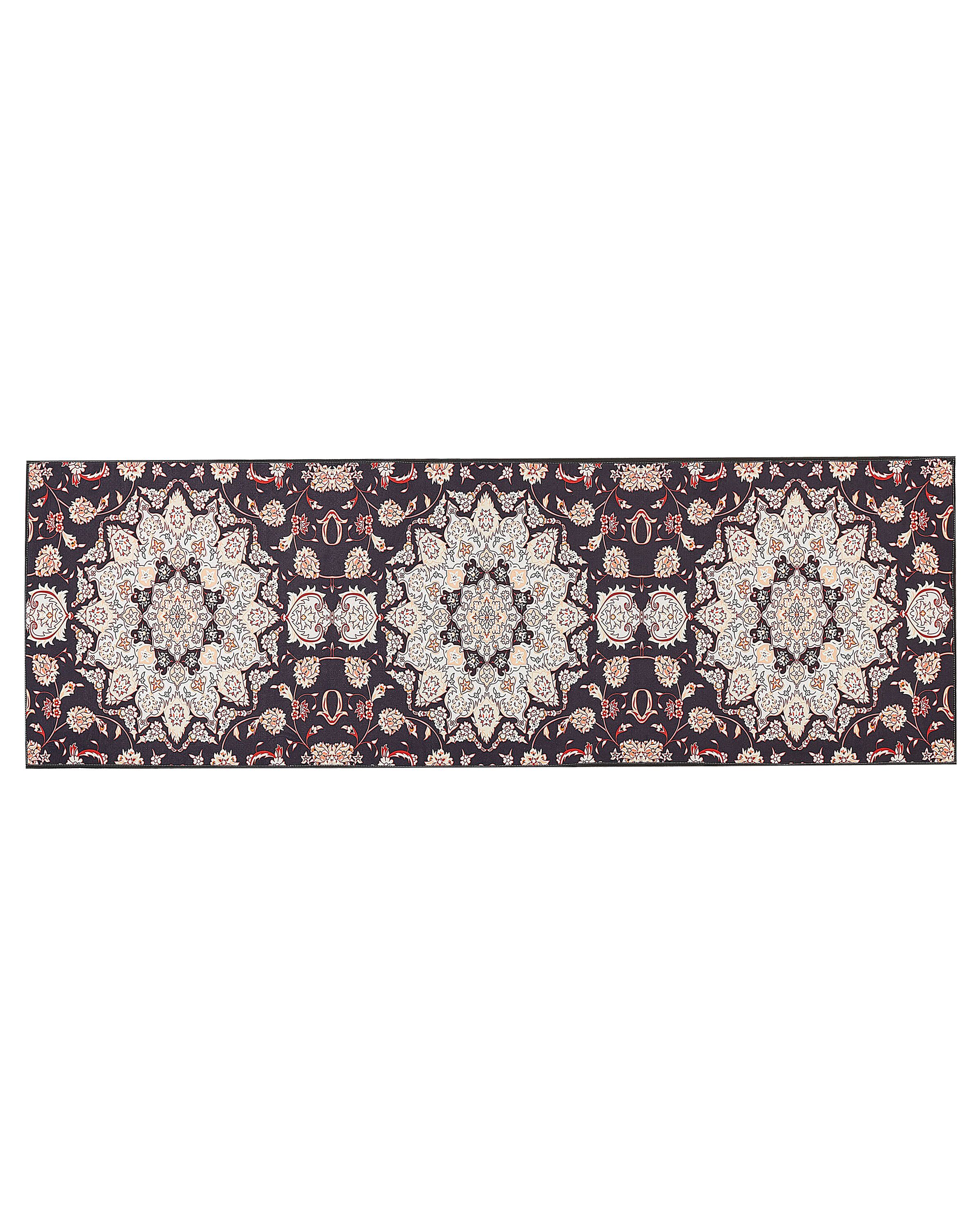 Runner Rug 80x240cm Black and Beige - Gemini Interiors