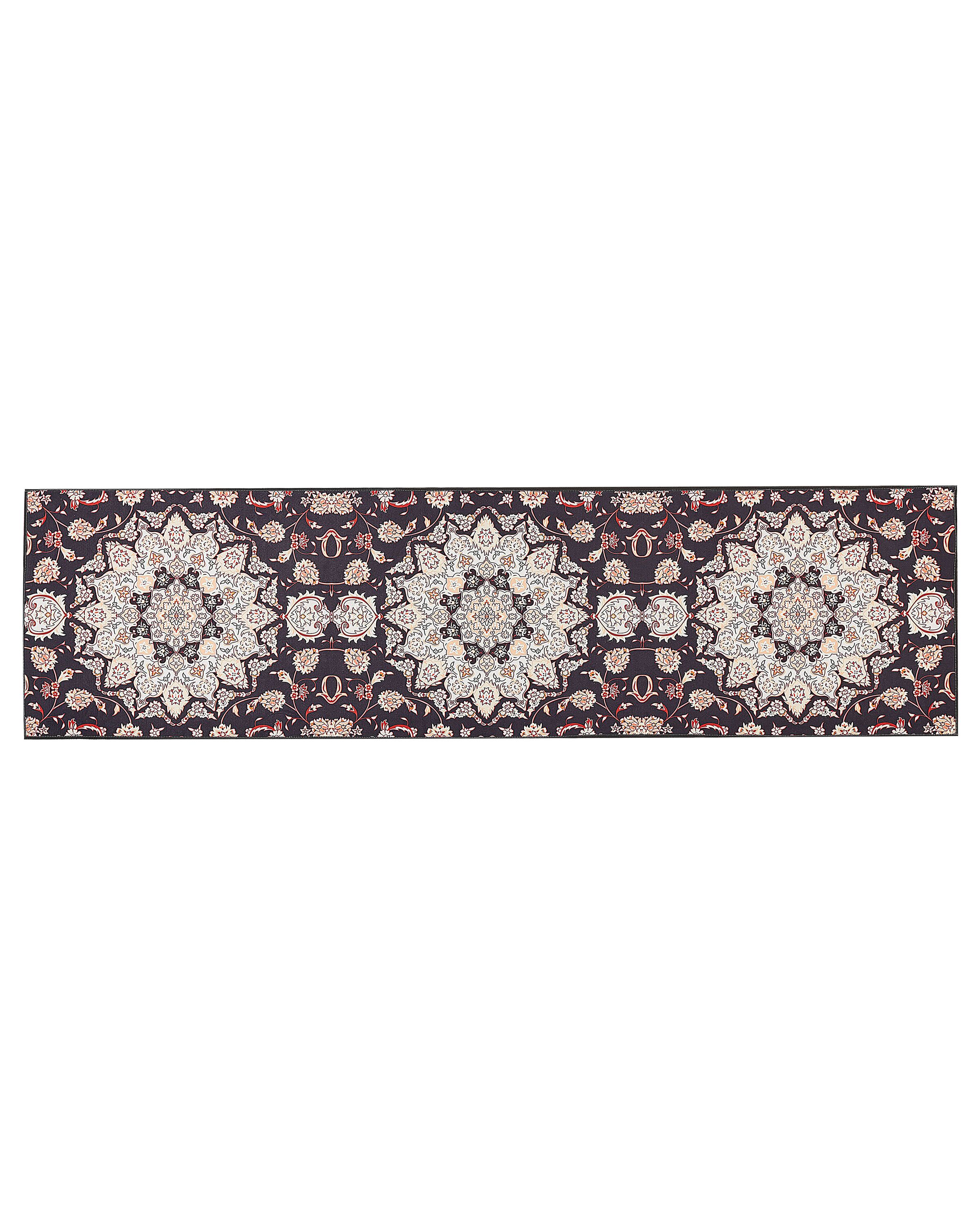Runner Rug 80x300cm Black and Beige - Gemini Interiors