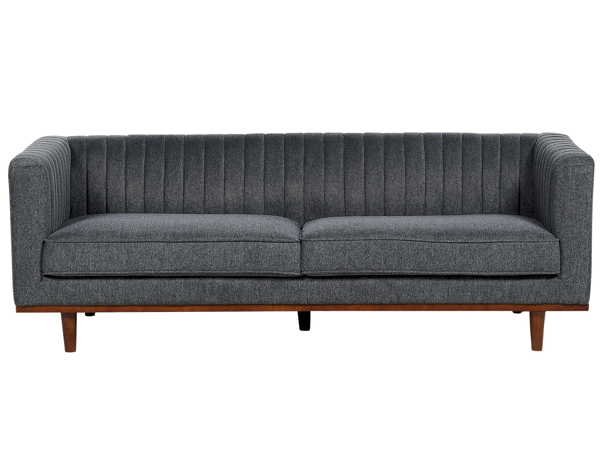3 Seater Fabric Sofa Dark Grey SKAULE - Gemini Interiors