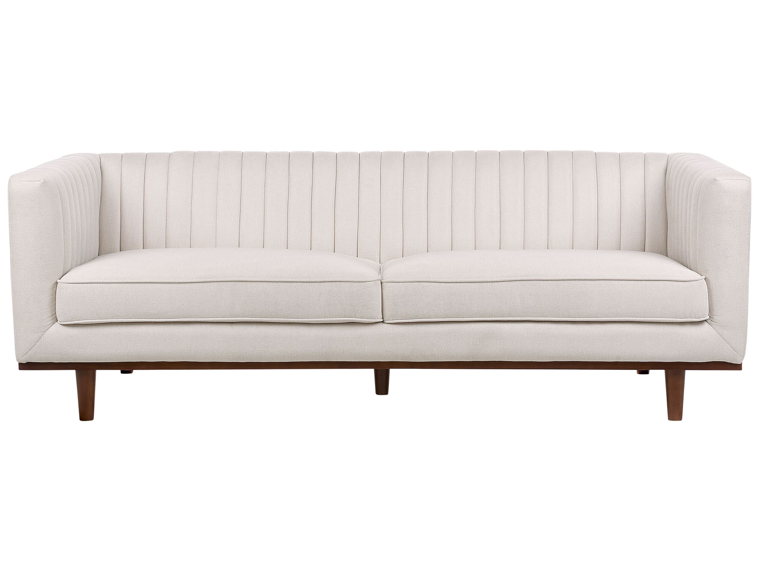 3 Seater Fabric Sofa Beige SKAULE - Gemini Interiors