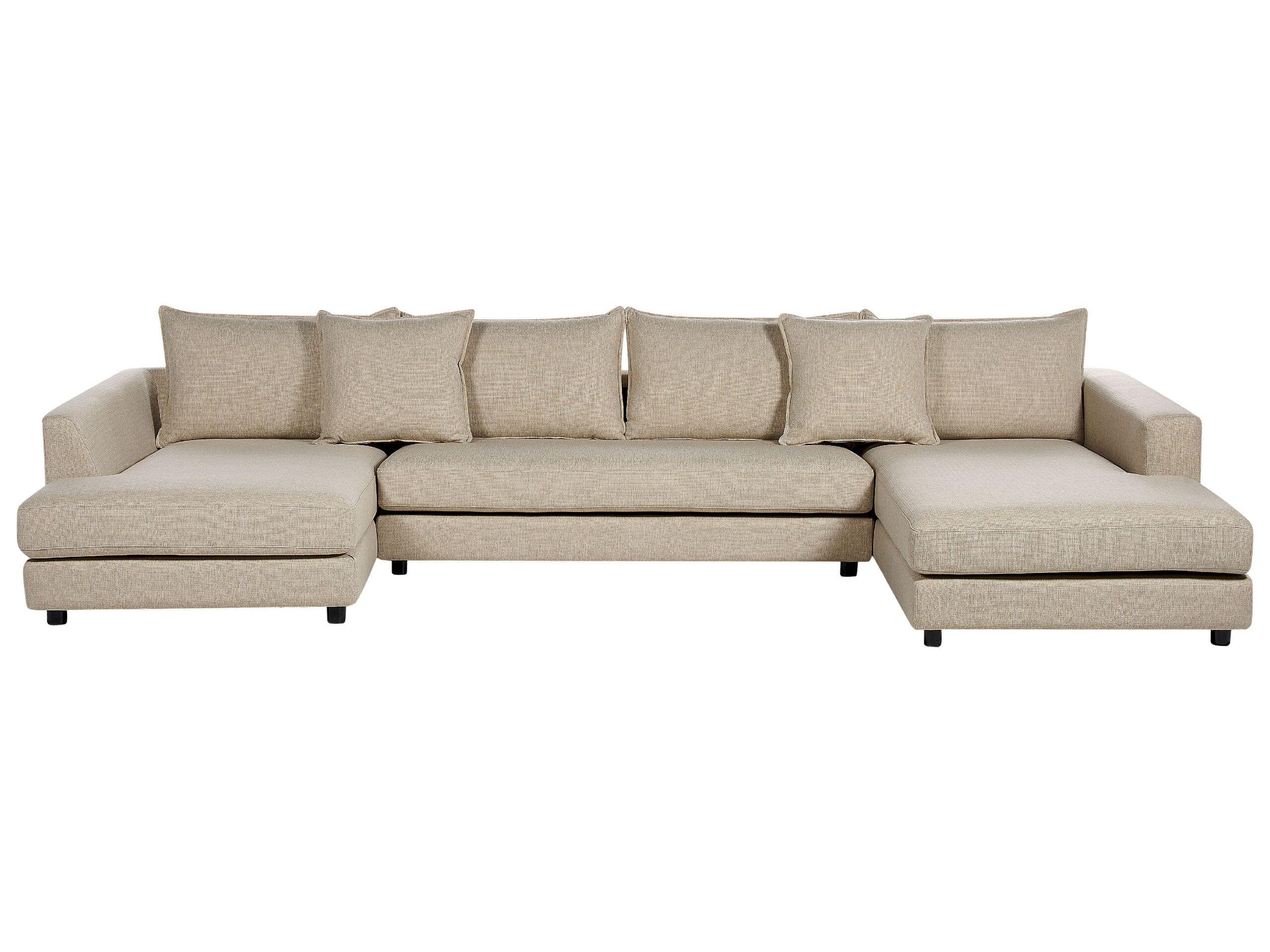 5 Seater Fabric Sofa Beige LILVIKEN - Gemini Interiors