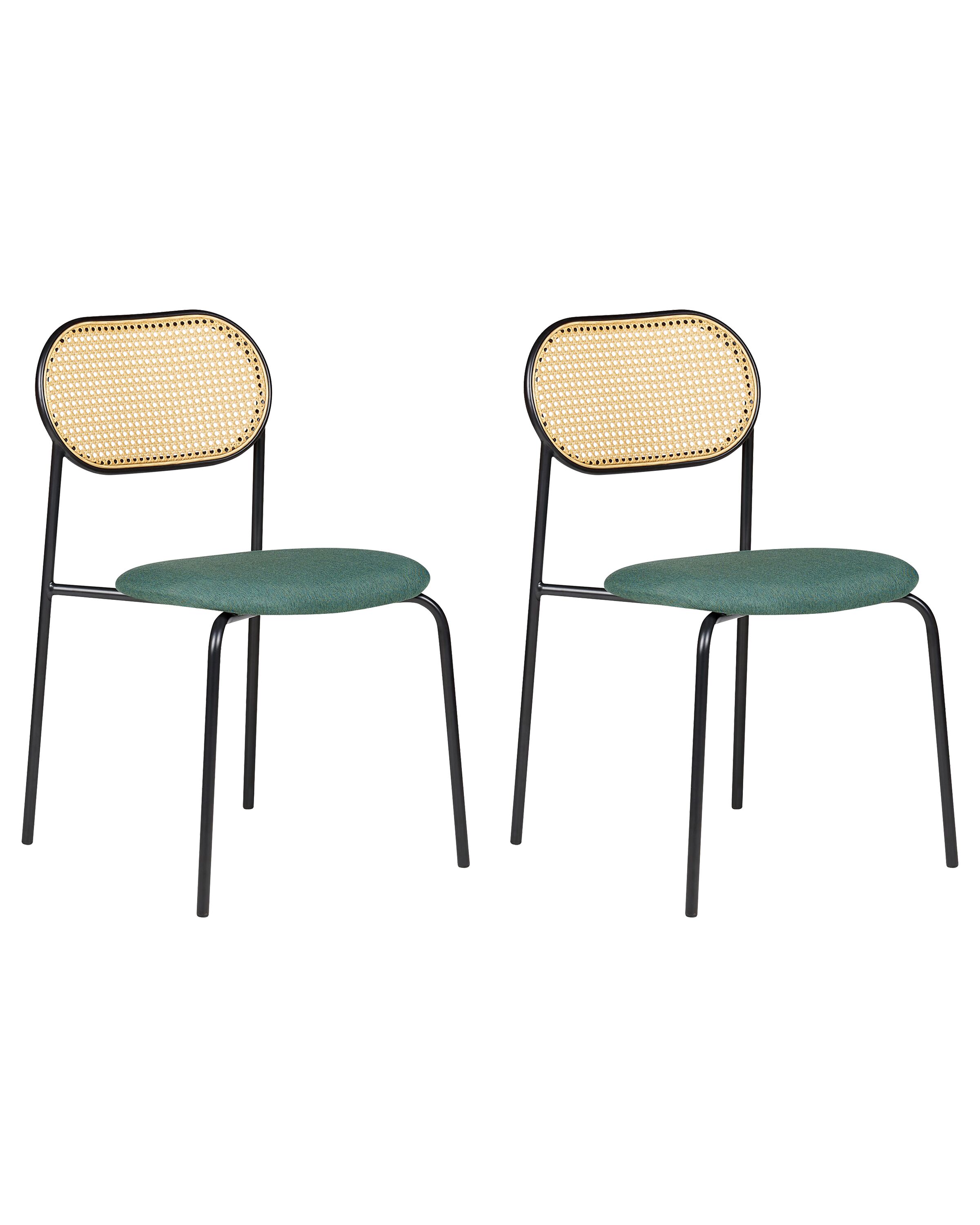 Set of 2 Metal Dining Chairs Black ADAVER - Gemini Interiors