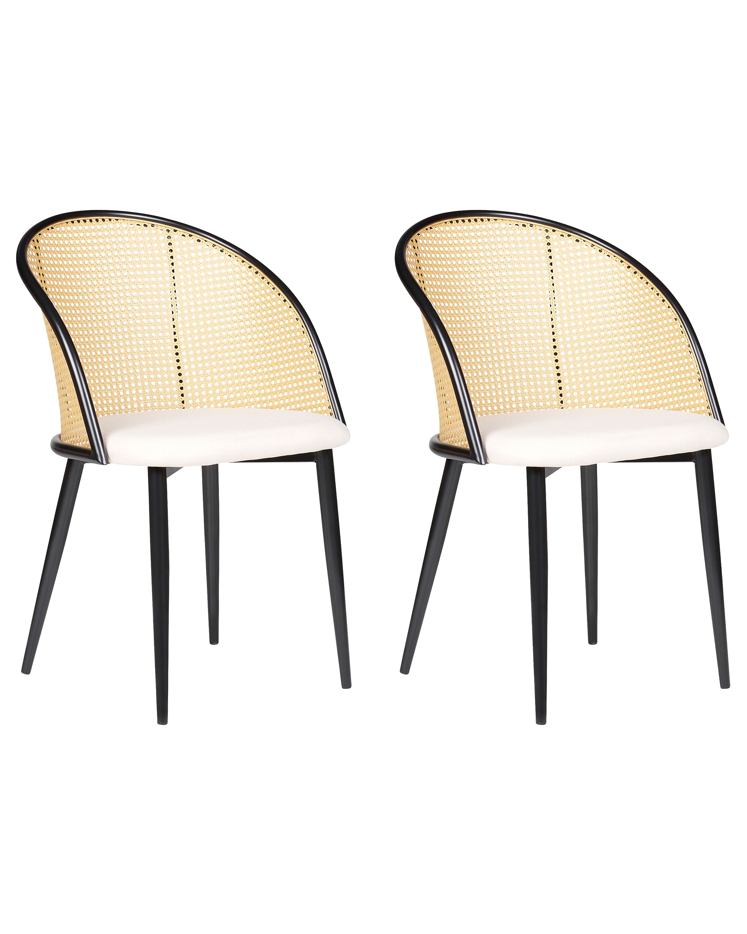 Set of 2 Metal Dining Chairs Black CORNELL - Gemini Interiors