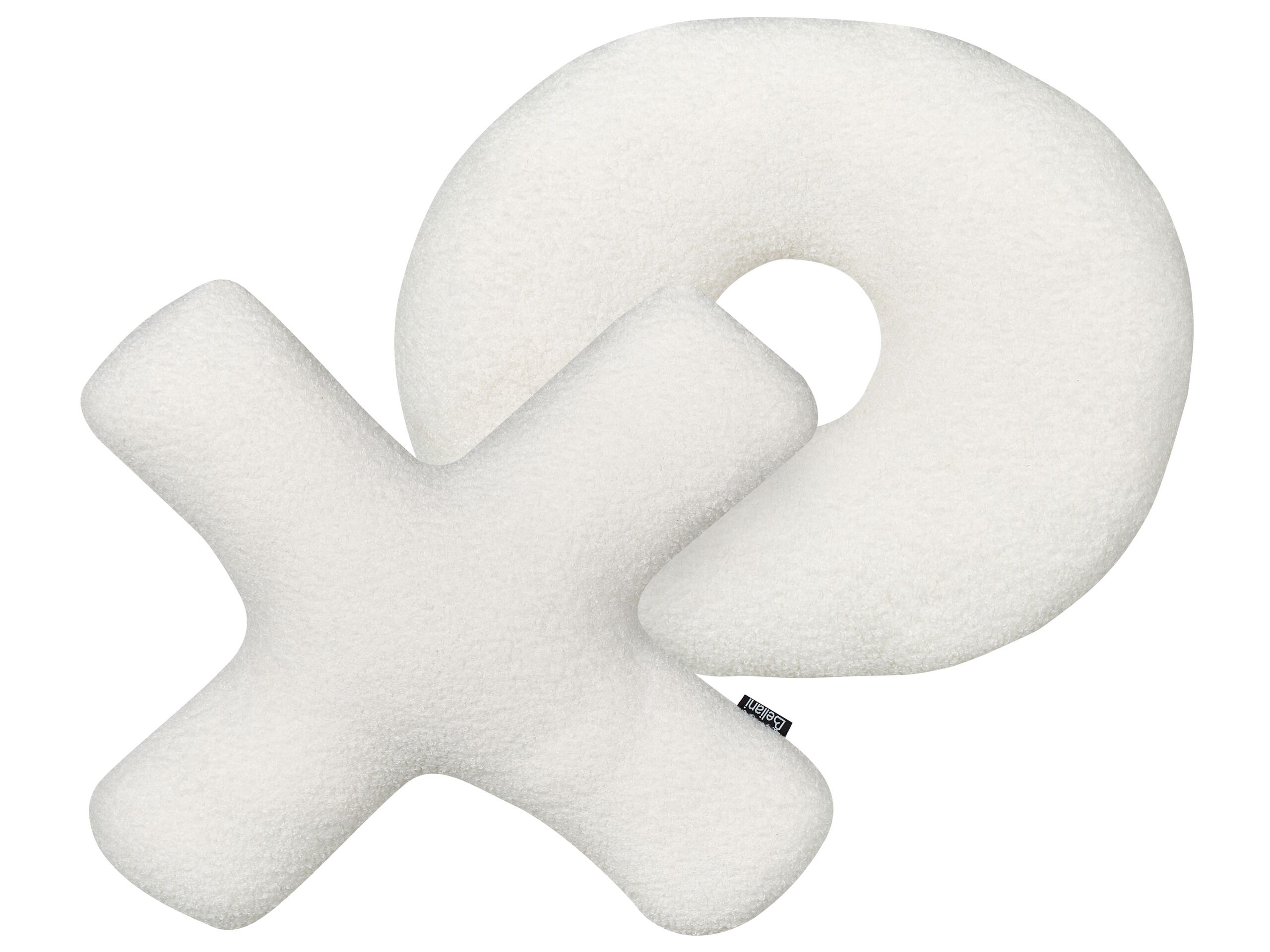 Set of 2 Teddy Letter Cushions White - Gemini Interiors