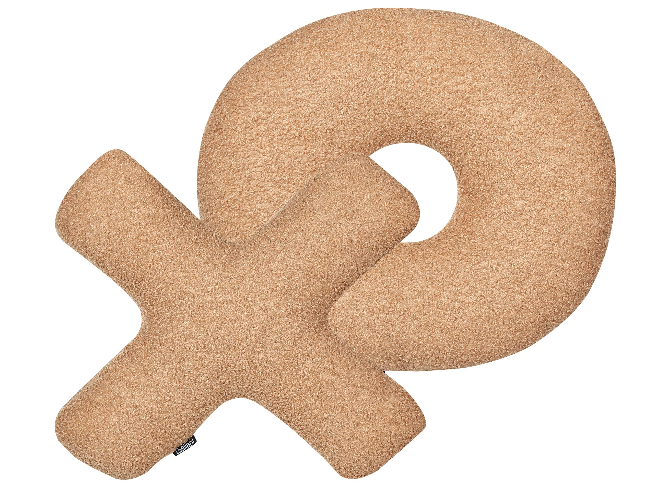 Set of 2 Teddy Letter Cushions Light Brown - Gemini Interiors