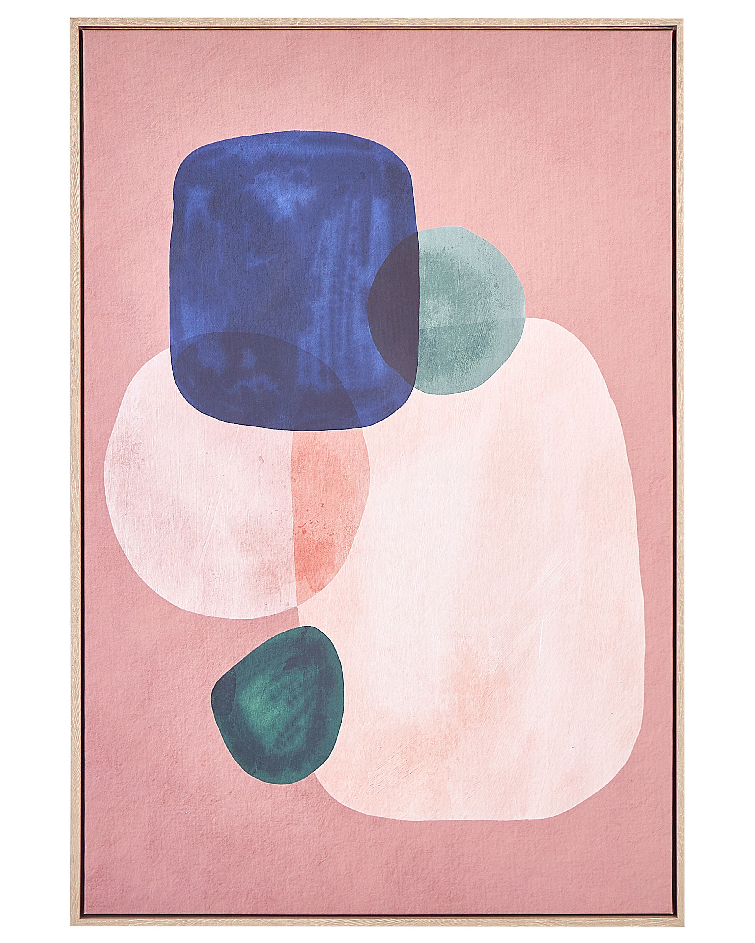 Abstract Framed Canvas Wall Art 63 x 93 cm Multicolour ADELFIA - Gemini Interiors