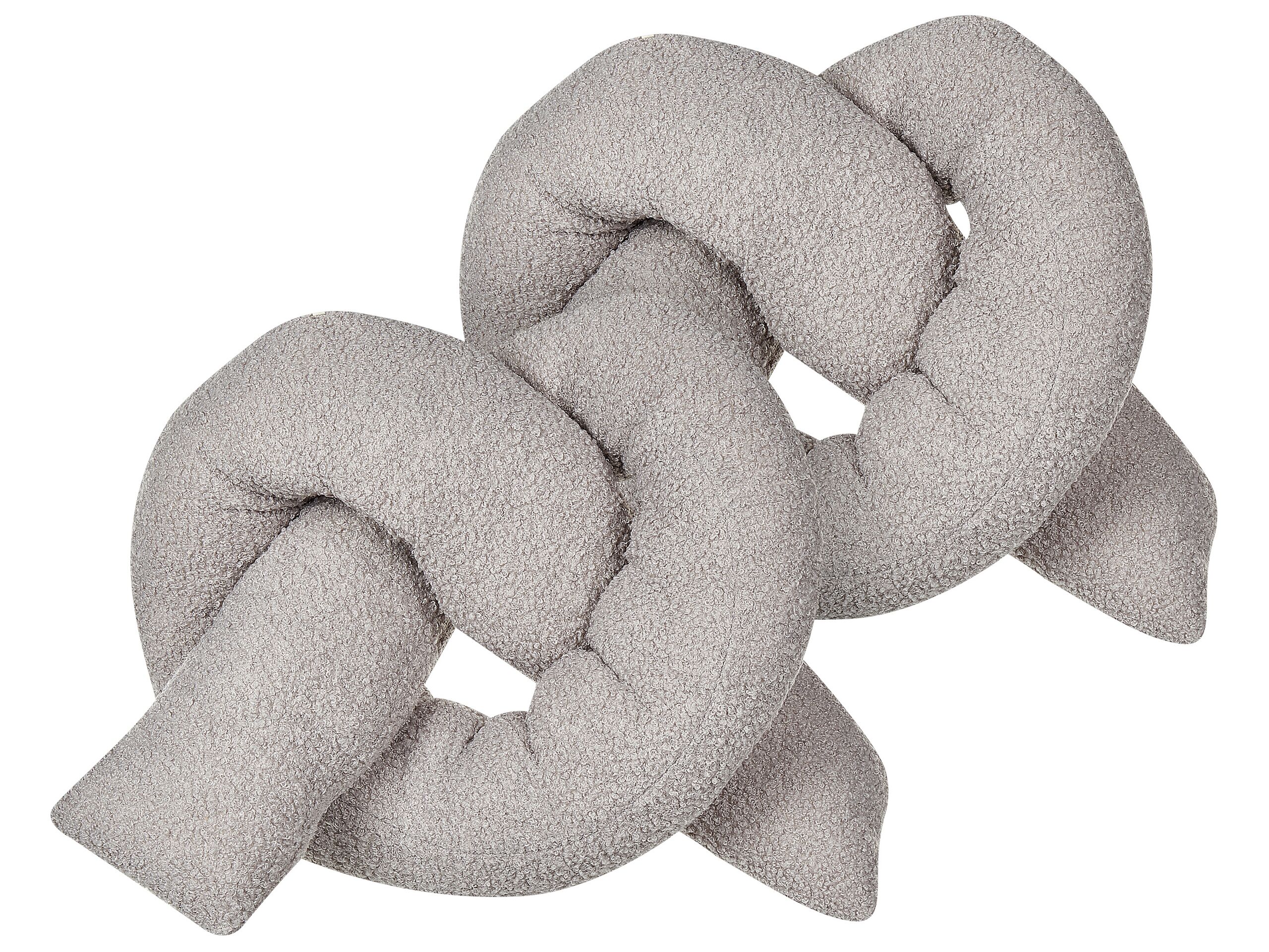 Set of 2 Teddy Cushions 172x14cm Grey - Gemini Interiors