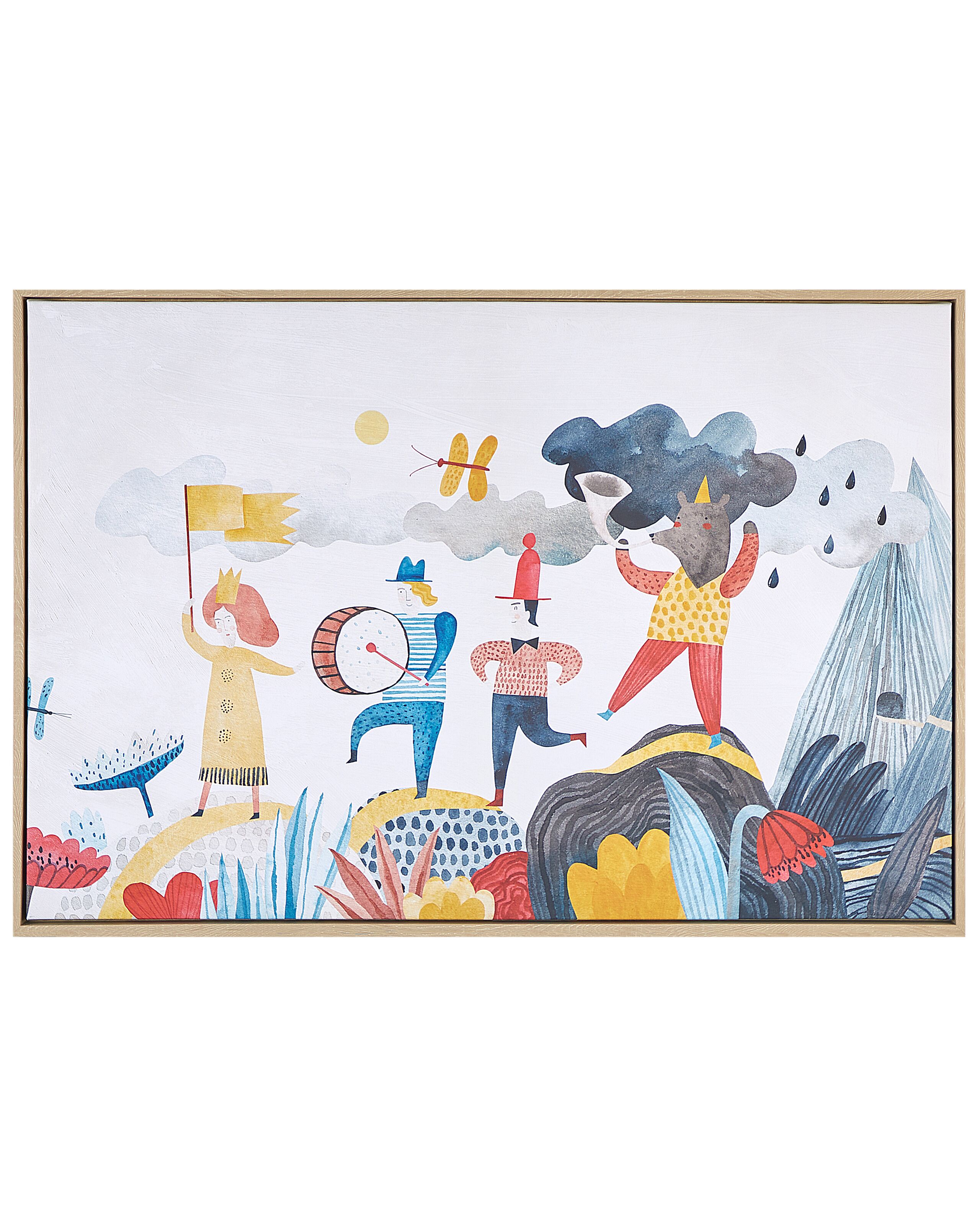 Characters Framed Canvas Wall Art 93 x 63 cm Multicolour BIBBIENA - Gemini Interiors