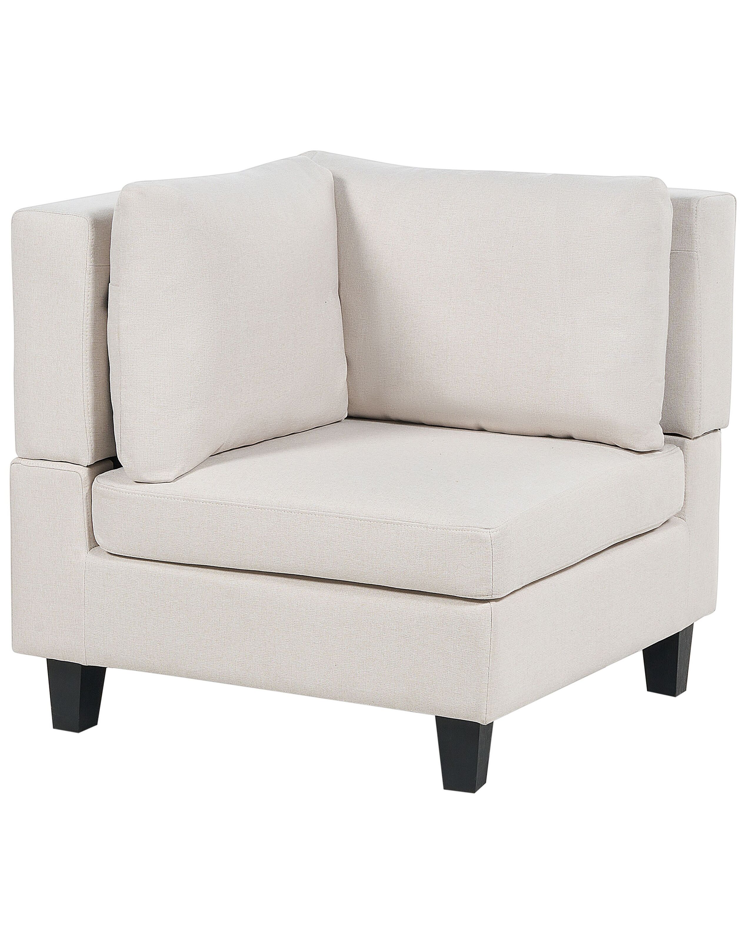 Fabric Corner Section Light Beige UNSTAD - Gemini Interiors