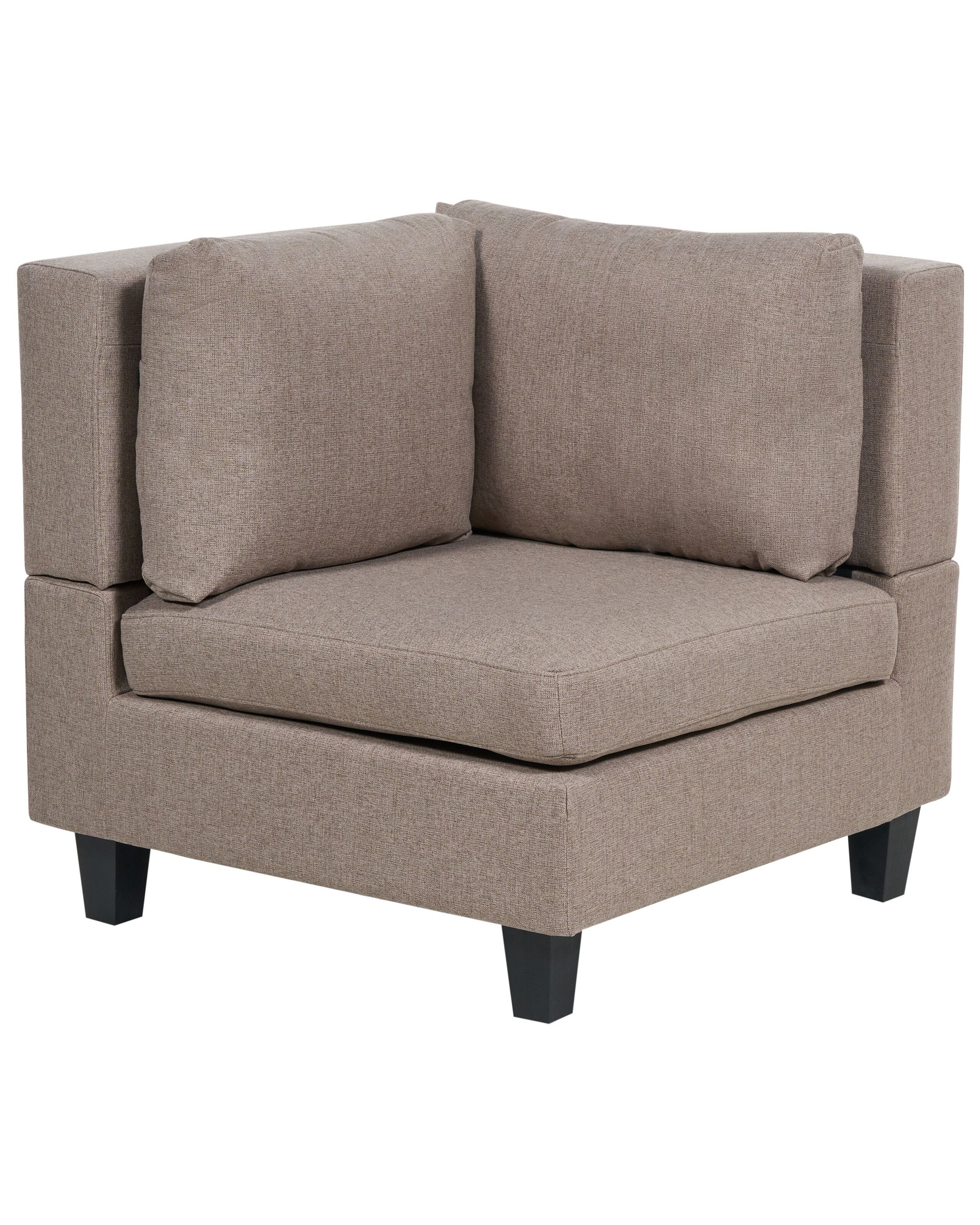 Fabric Corner Section Brown UNSTAD - Gemini Interiors
