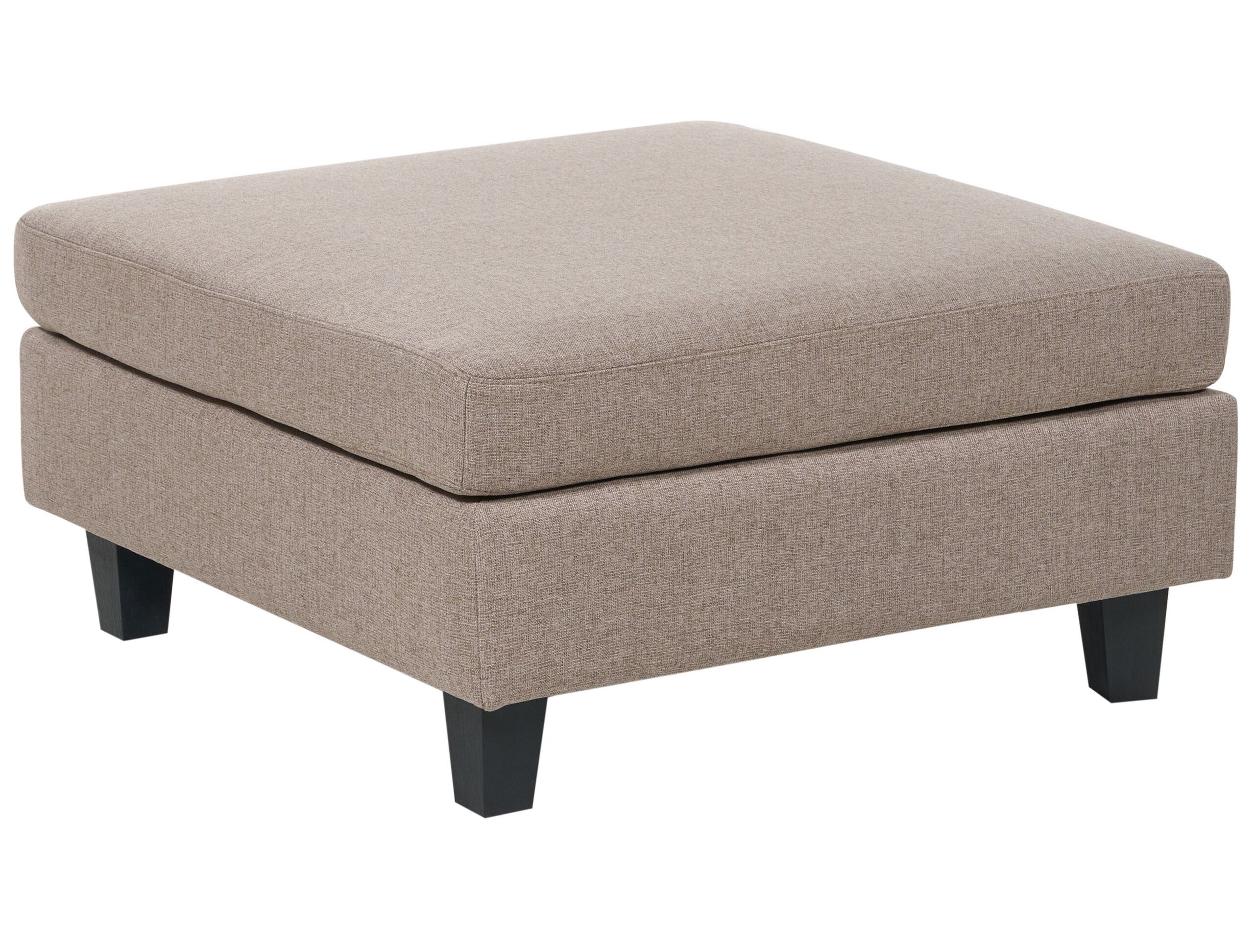 Fabric Ottoman Brown UNSTAD - Gemini Interiors